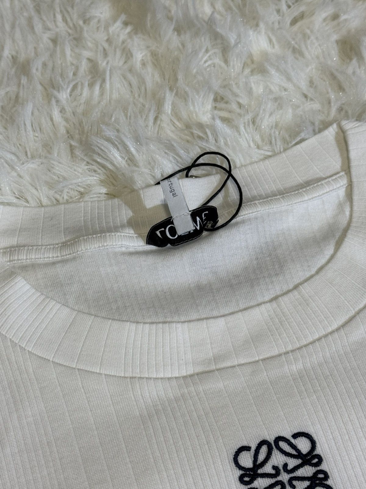 Loewe LOEWE Women’s Cotton Cropped Top White Size M / US 6-8 / IT 42-44 - 3 Thumbnail
