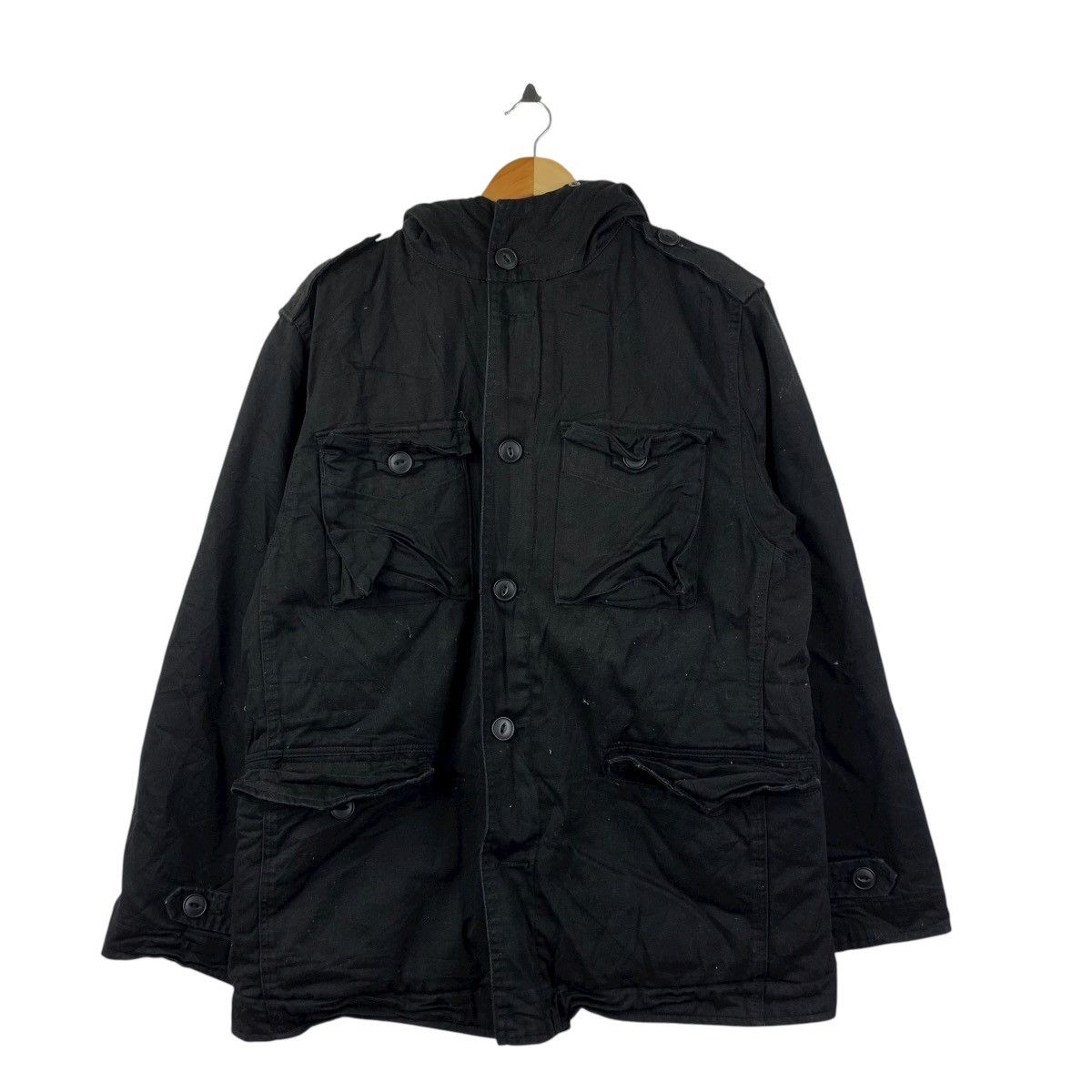 Levi's Vintage LEVI’S RED TAB Black Hooded Field Jacket Size US L / EU 52-54 / 3 - 1 Thumbnail