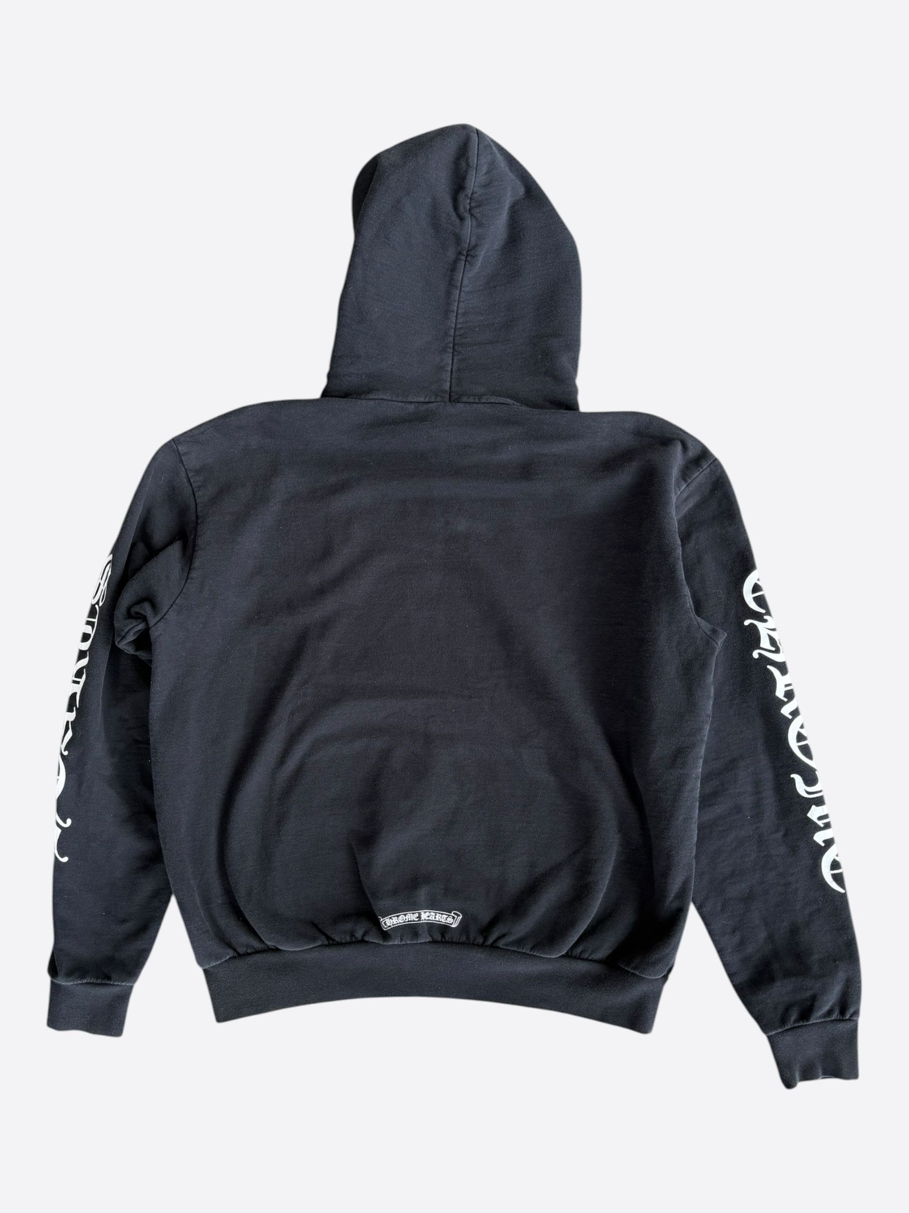 Chrome Hearts Chrome Hearts Black & White Script Logo Hoodie Size US S / EU 44-46 / 1 - 2 Thumbnail