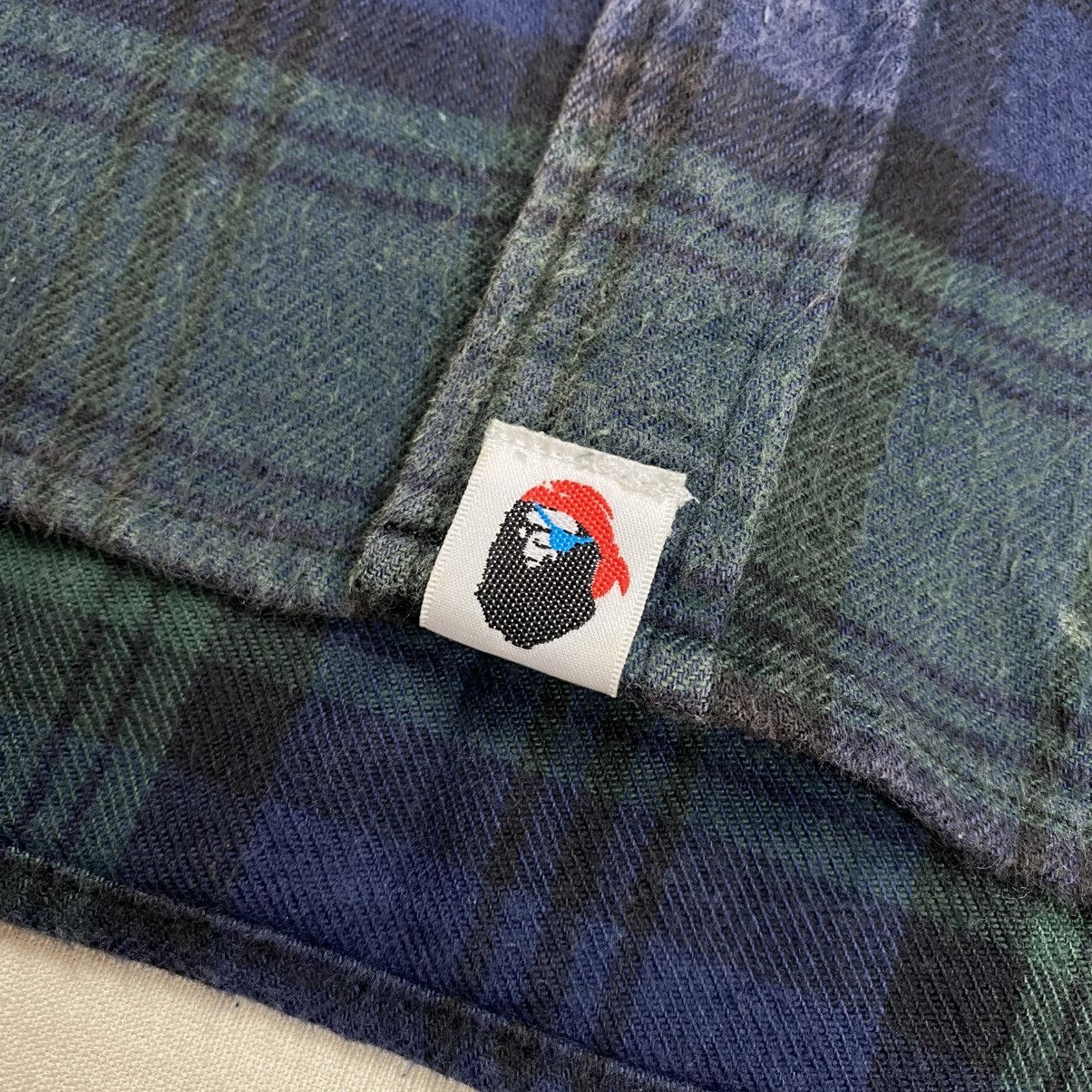 Vintage A Bathing Ape Pirate Plaid Flannel Shirts