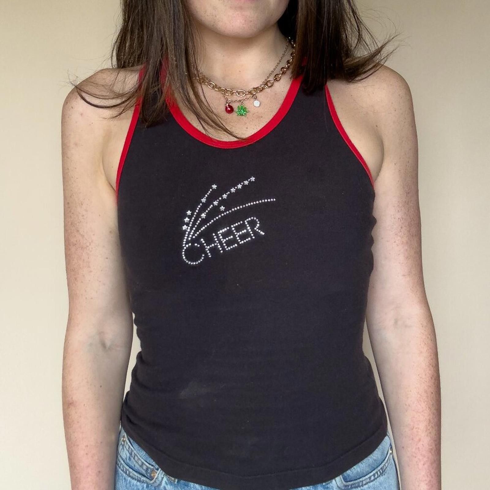 Vintage Y2K PIZZAZZ CHEER TANK TOP Size L / US 10 / IT 46 - 3 Thumbnail