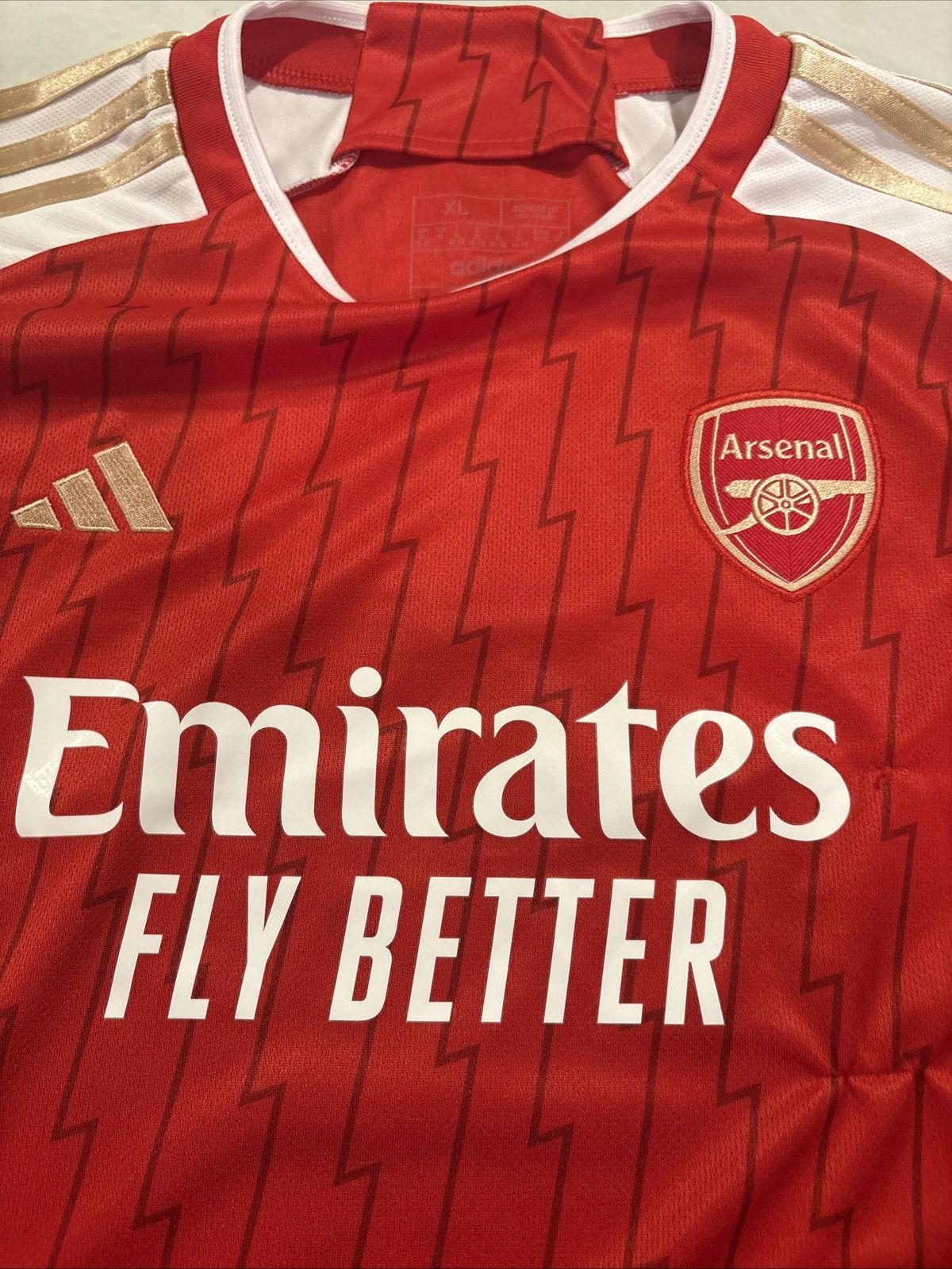 Adidas Arsenal Home Soccer Mens XL Red Emirates Adidas AEROREADY Size US XL / EU 56 / 4 - 2 Thumbnail