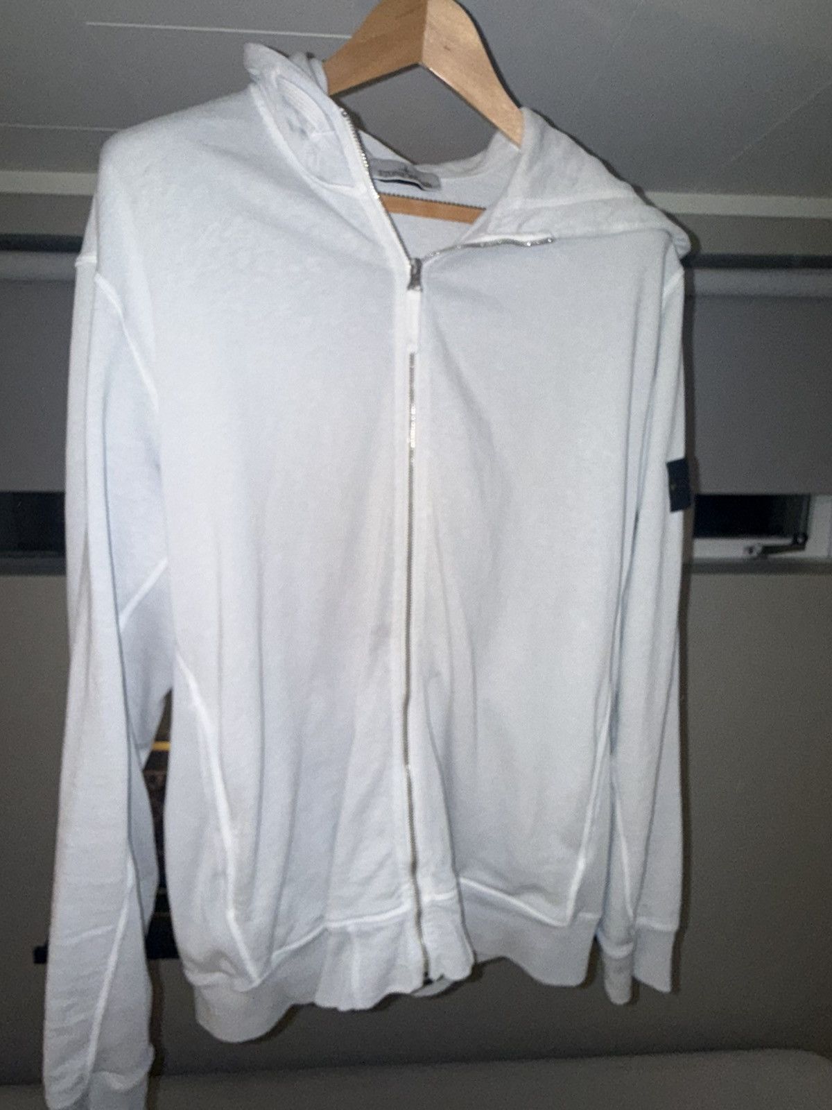 Stone Island Stone Island Zip Hoodie - Grey/White Size US XL / EU 56 / 4 - 1 Thumbnail