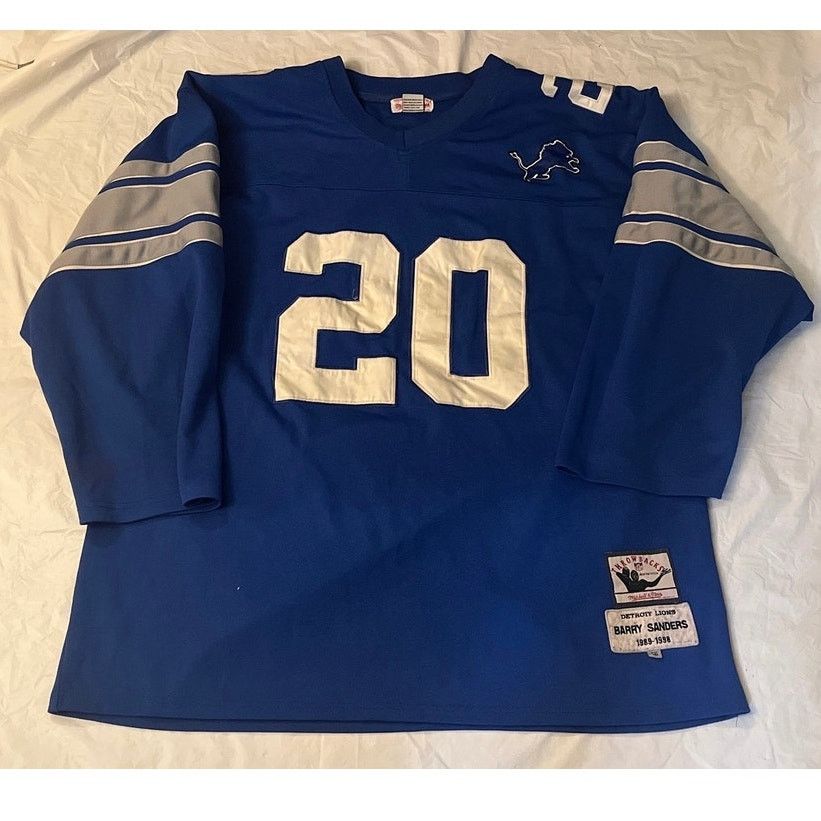Mitchell & Ness Detroit Lions Barry Sanders #20 Mitchell & Ness Throwback Size US XL / EU 56 / 4 - 13 Thumbnail