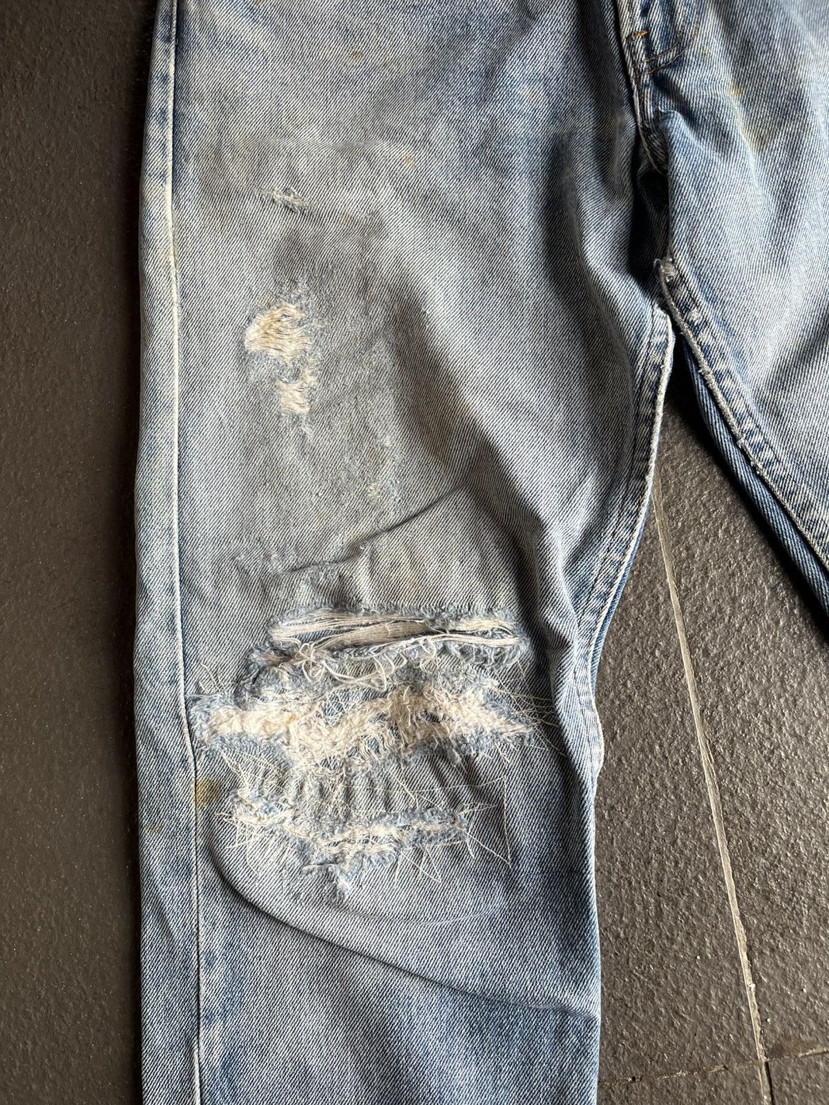 Levi's Vintage Levi’s 80’s 505 Distressed Faded Blue Size US 30 / EU 46 - 3 Thumbnail