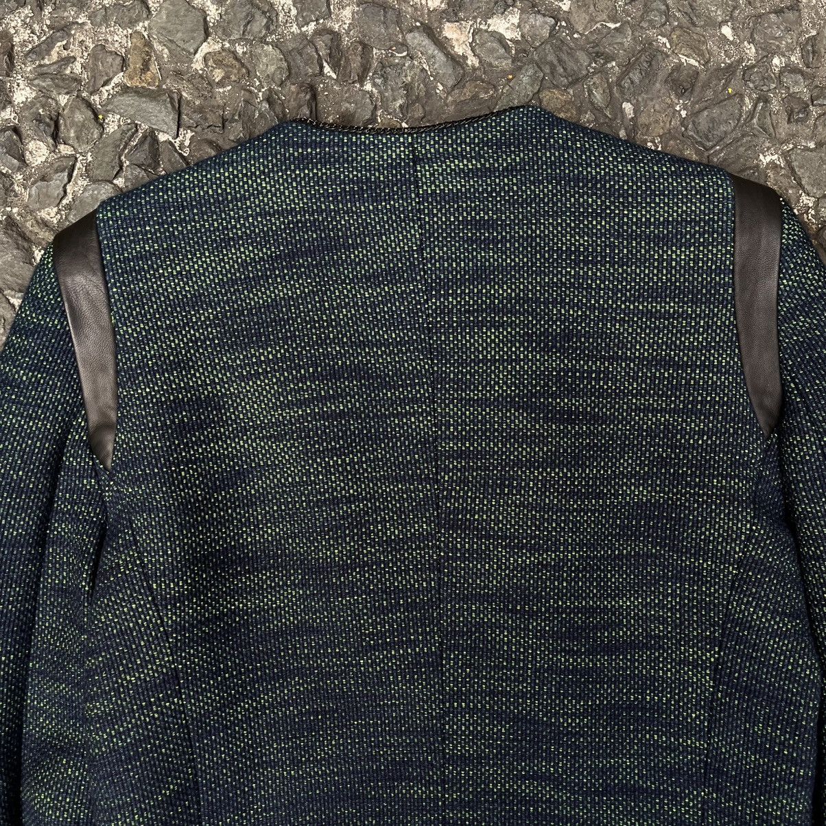 Sandro Sandro Open-Front leather shoulder insert Tweed Jacket Size M / US 6-8 / IT 42-44 - 13 Thumbnail