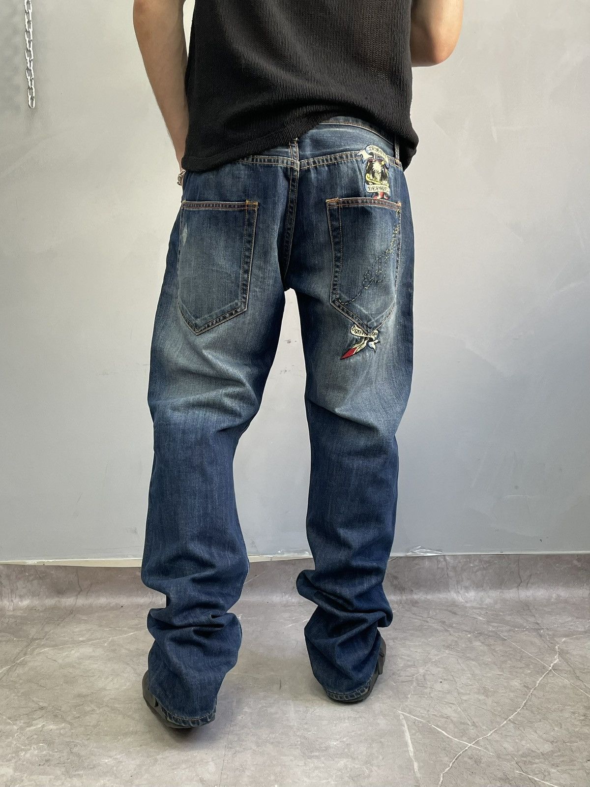 Ed Hardy Hype y2k edhardy by christian audigier denim pants jeans Size US 34 / EU 50 - 1 Thumbnail