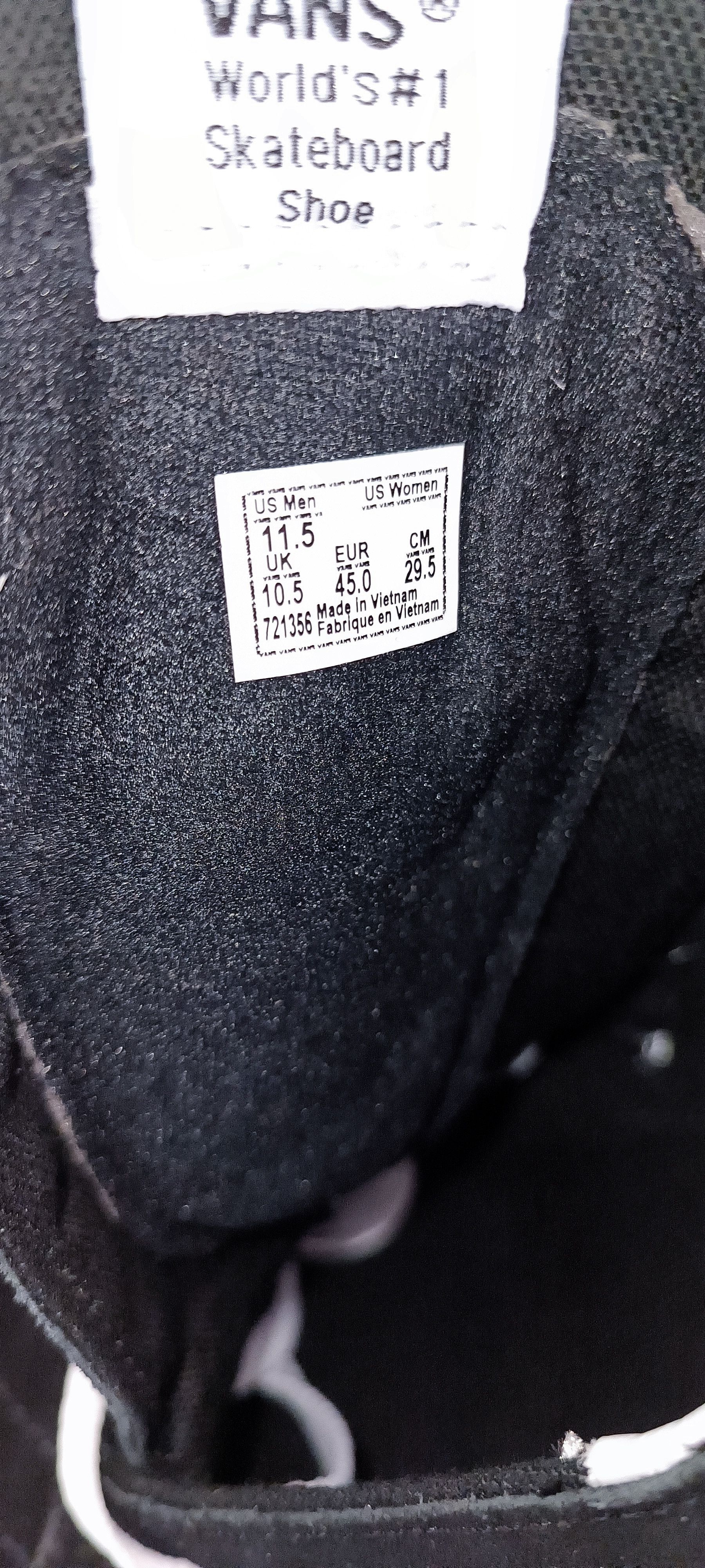 Vans Vans Sk8-Hi Reissue 2018 (Japanese Type) Black White Size US 11.5 / EU 44-45 - 20 Thumbnail