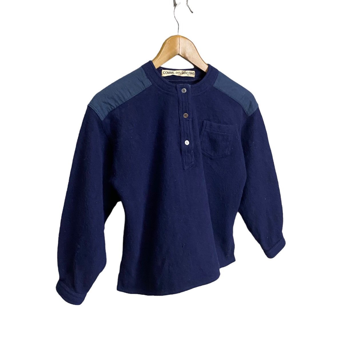 CDG by Comme des Garcons Comme Des Garcons 80s wool henley single pocket Size XS / US 0-2 / IT 36-38 - 2 Thumbnail