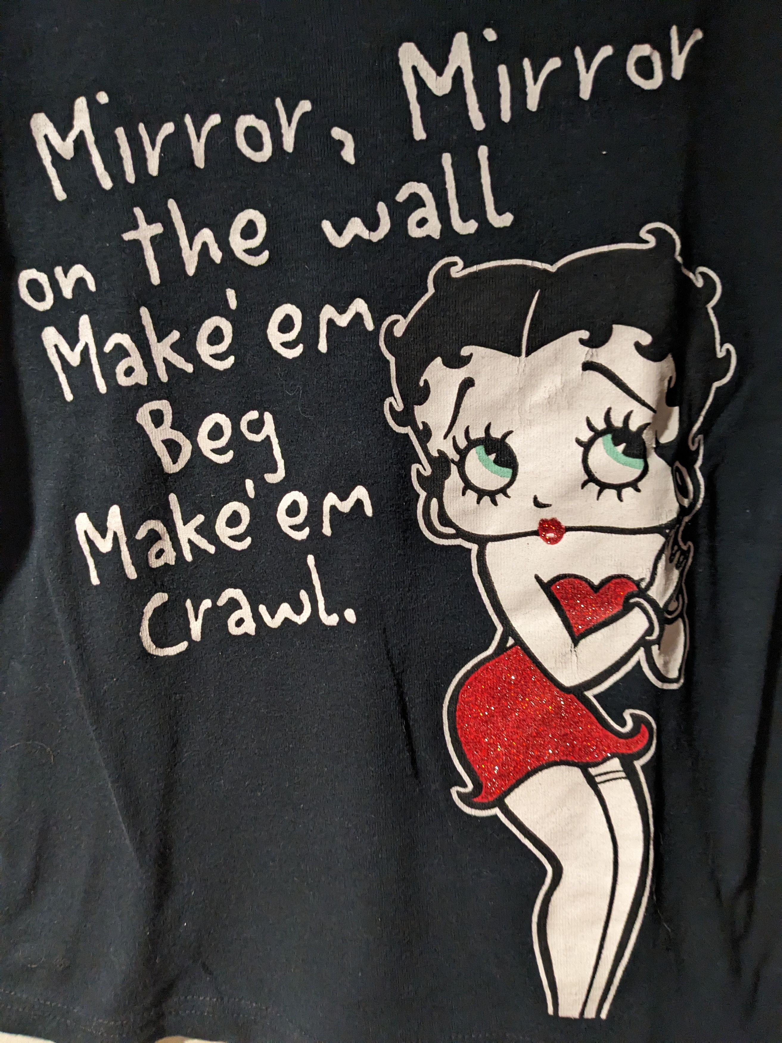 Cartoon Network Vintage 2004 Betty Boop Black Small Cropped T-Shirt Size S / US 4 / IT 40 - 2 Thumbnail