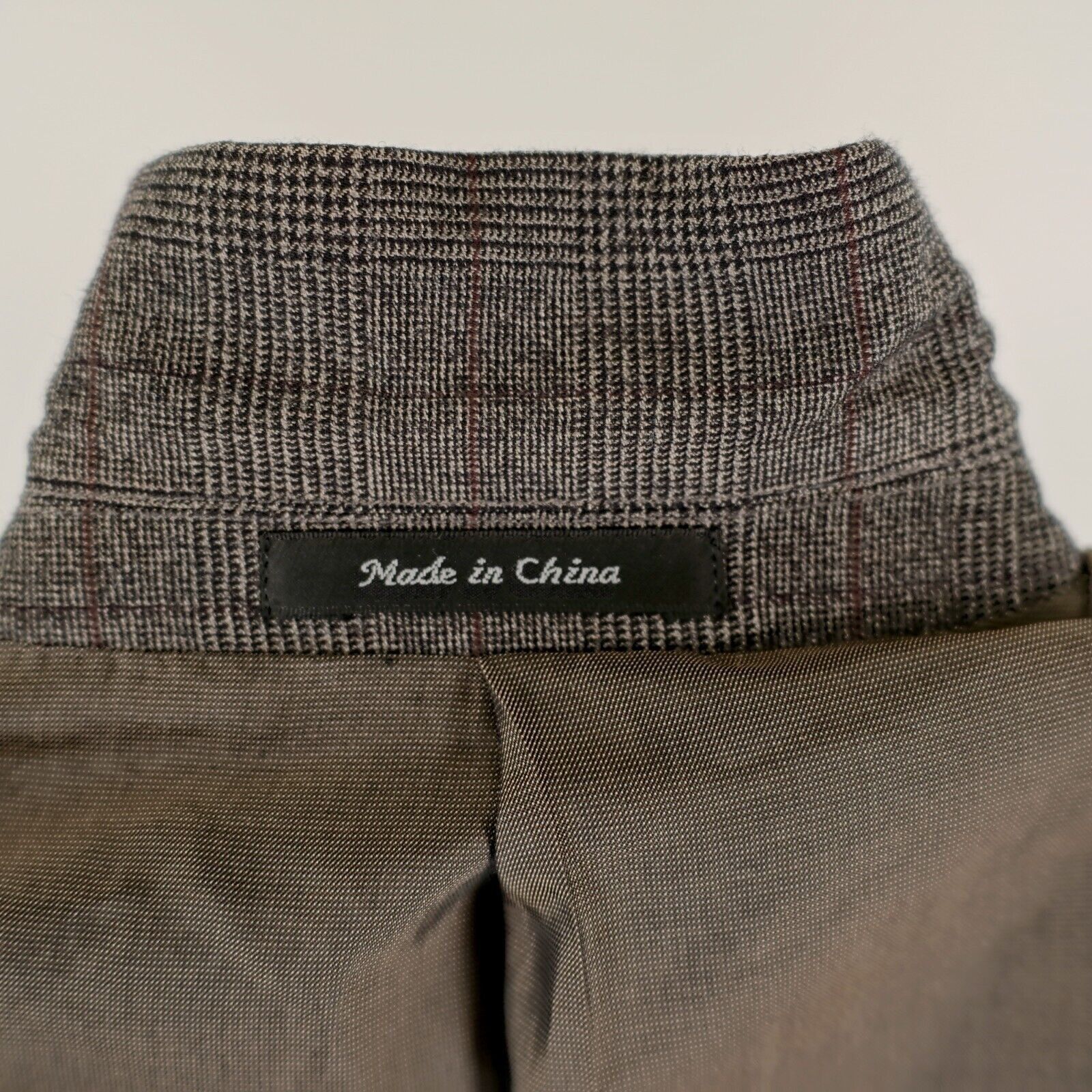 Michael Kors Michael Kors Wool Brown Glen Plaid Windowpane 2 Button Sport Size 40L - 14 Thumbnail