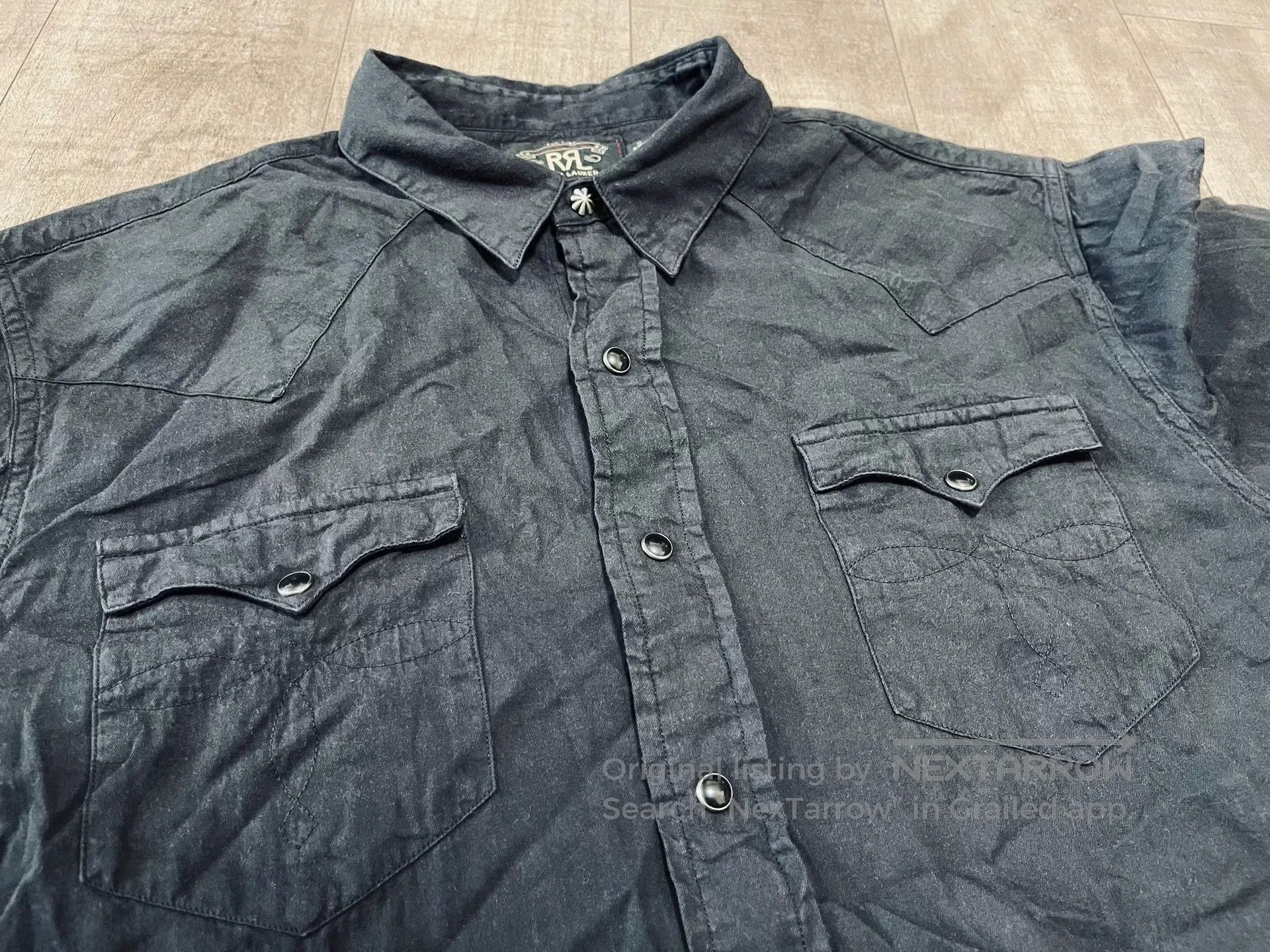 RRL Ralph Lauren RRL Black Western Pocket Flower Shirt. Size US L / EU 52-54 / 3 - 4 Thumbnail
