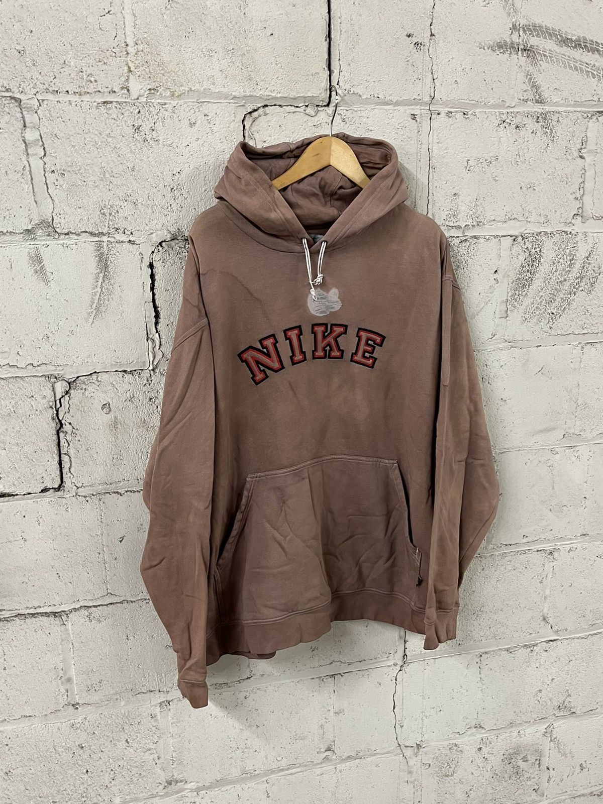Nike Sun faded thrashed vintage Nike spell out hoodie rare hype Size US XXL / EU 58 / 5 - 2 Thumbnail