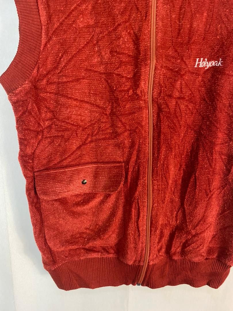 Japanese Brand × Vintage Unisex 🔥Vintage holyoak zipper sleeveless knitwear Size US S / EU 44-46 / 1 - 3 Thumbnail