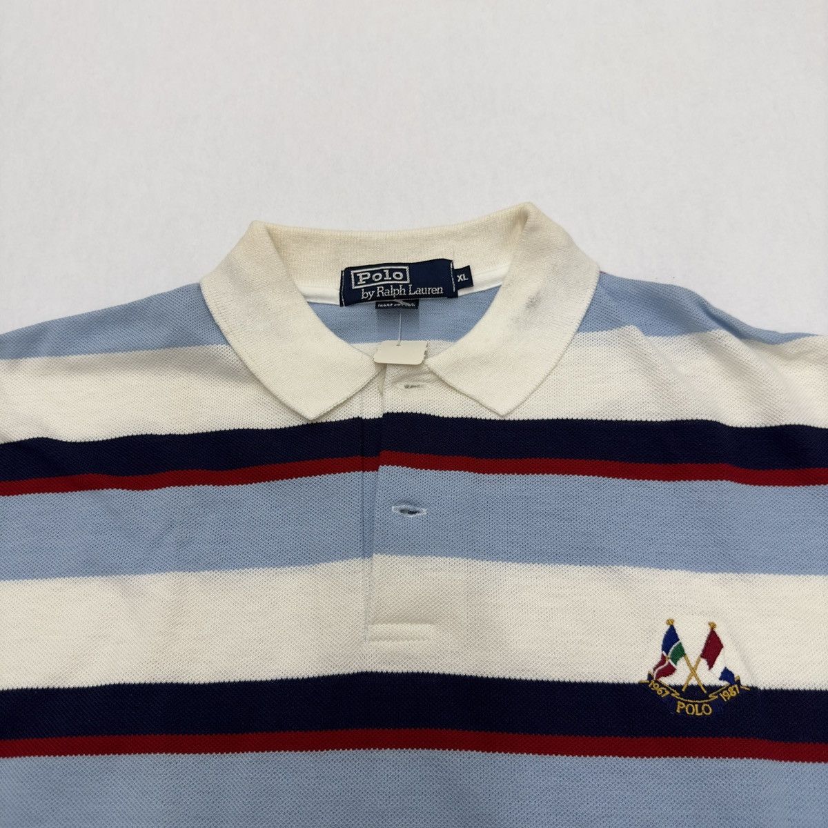 Polo Ralph Lauren × Vintage Vintage Polo Cross Flags shirt Size US XL / EU 56 / 4 - 3 Thumbnail