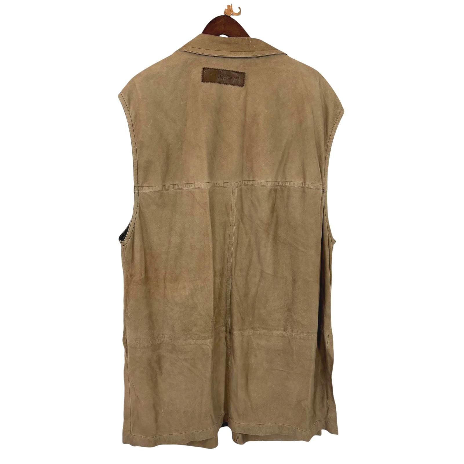 Donna Karan Vintage Donna Karan Leather Utility Vest Leather Size M Size M / US 6-8 / IT 42-44 - 2 Thumbnail