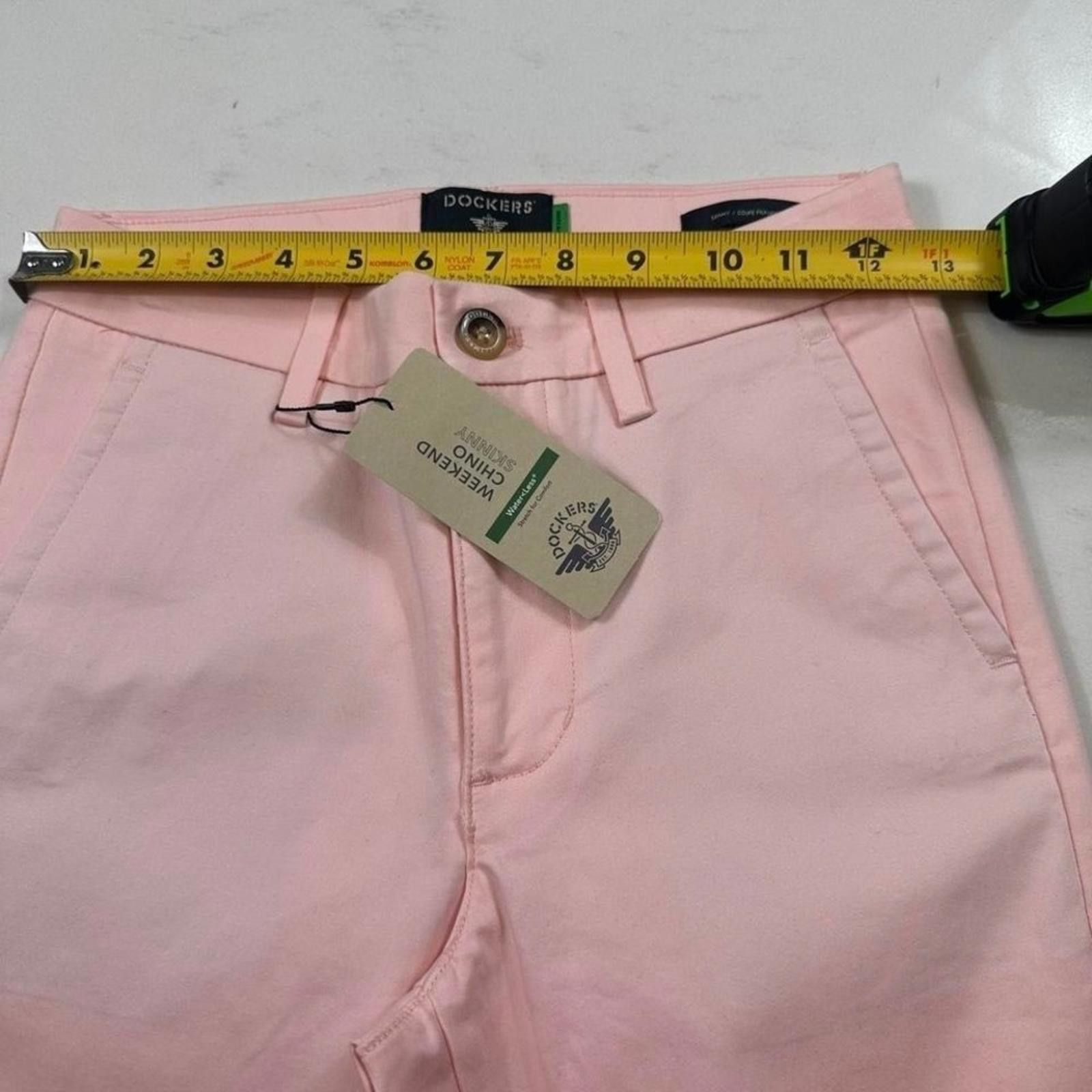 Dockers NWT Dockers Weekend Chino Womens W25 Pink Skinny Pants Size 25" / US 0 / IT 36 - 5 Thumbnail