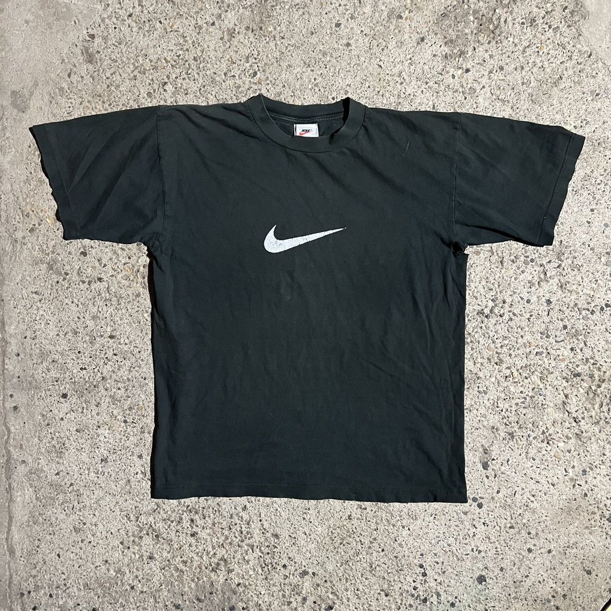 Nike × Vintage Vintage 90’s Nike Center Swoosh T-shirt classic Size US M / EU 48-50 / 2 - 1 Thumbnail