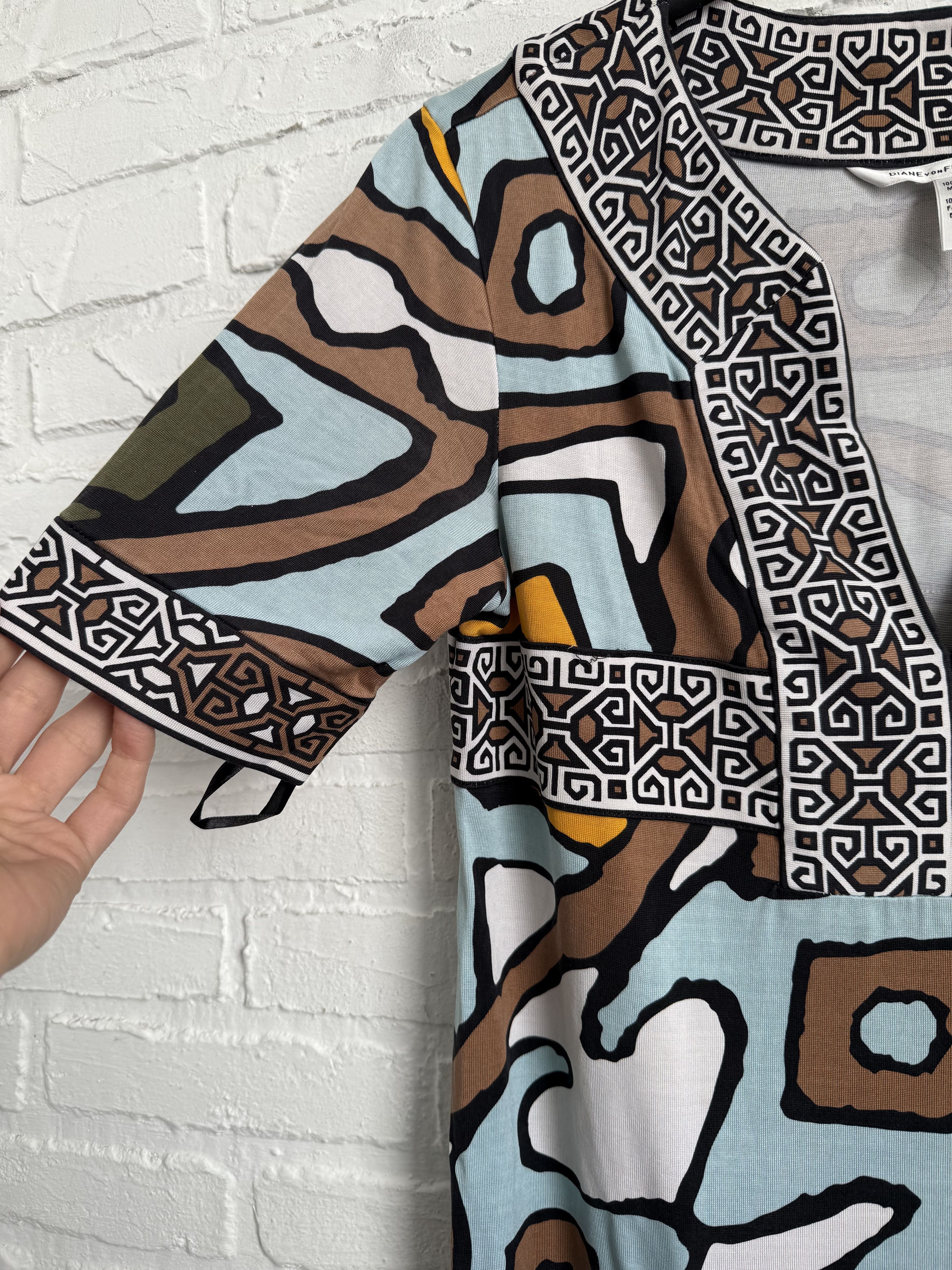Diane von Furstenberg Diane Von Furstenberg DVF Silk printed tunic mini dress Size S / US 4 / IT 40 - 4 Thumbnail