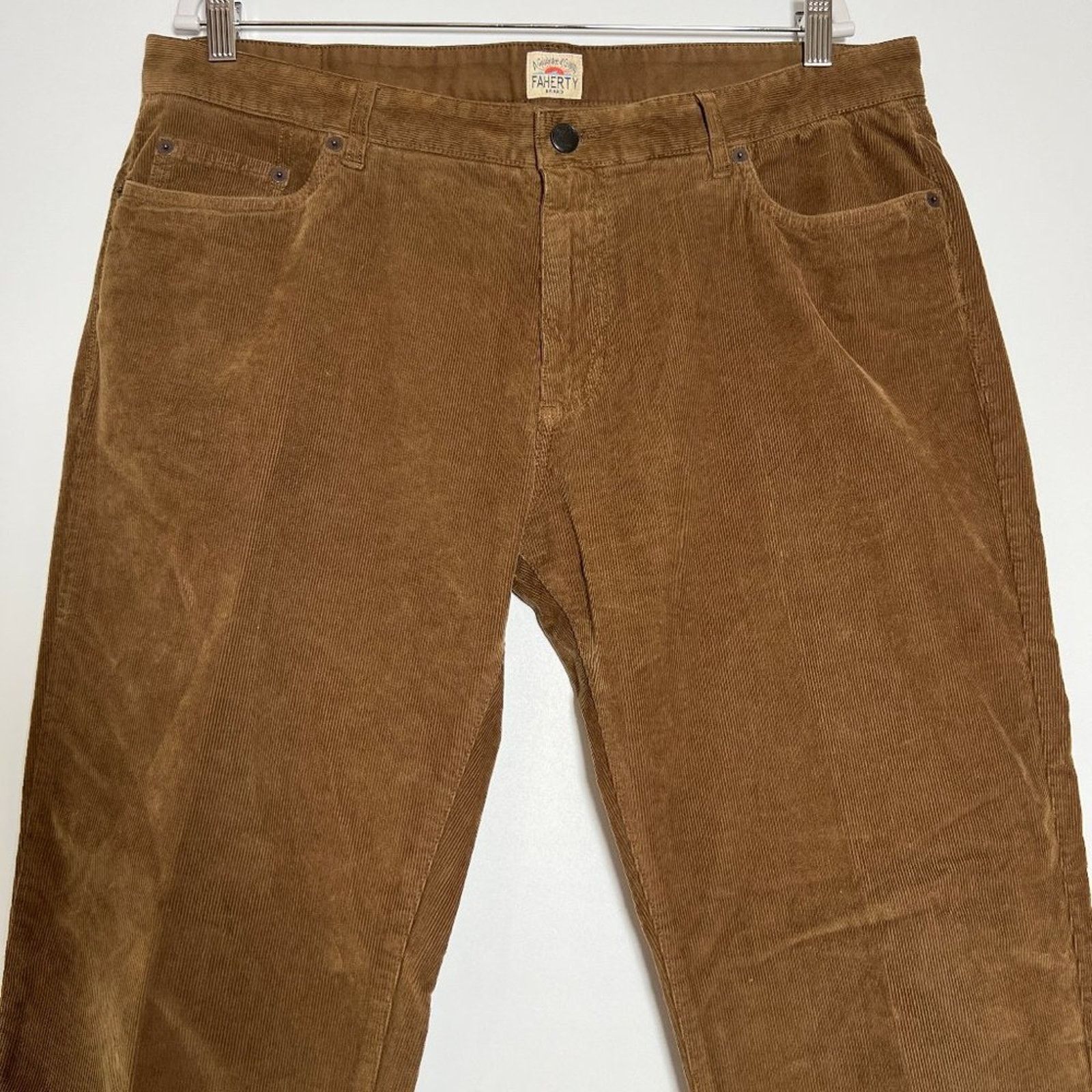 Faherty Faherty Stretch Corduroy 5-Pocket Pant Brown Slim Fit 38x29 Size US 38 / EU 54 - 8 Thumbnail