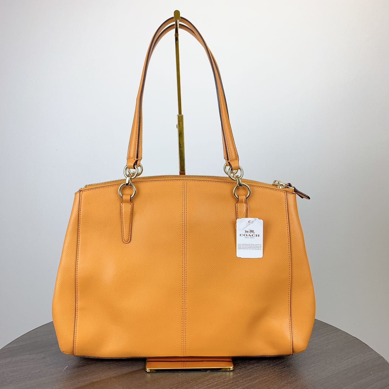 Coach COACH F36606 CHRISTIE CARRYALL IN LEATHER Orange Peel Size ONE SIZE - 4 Thumbnail