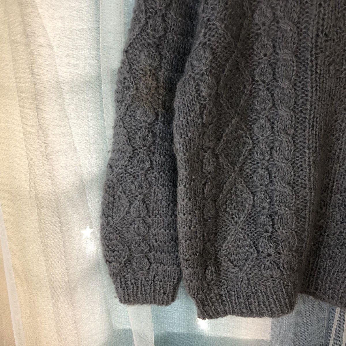 Aran Isles Knitwear Perendale Grey Shag Shaggy Fur Mohair Knitwear #7407 Size US S / EU 44-46 / 1 - 6 Thumbnail