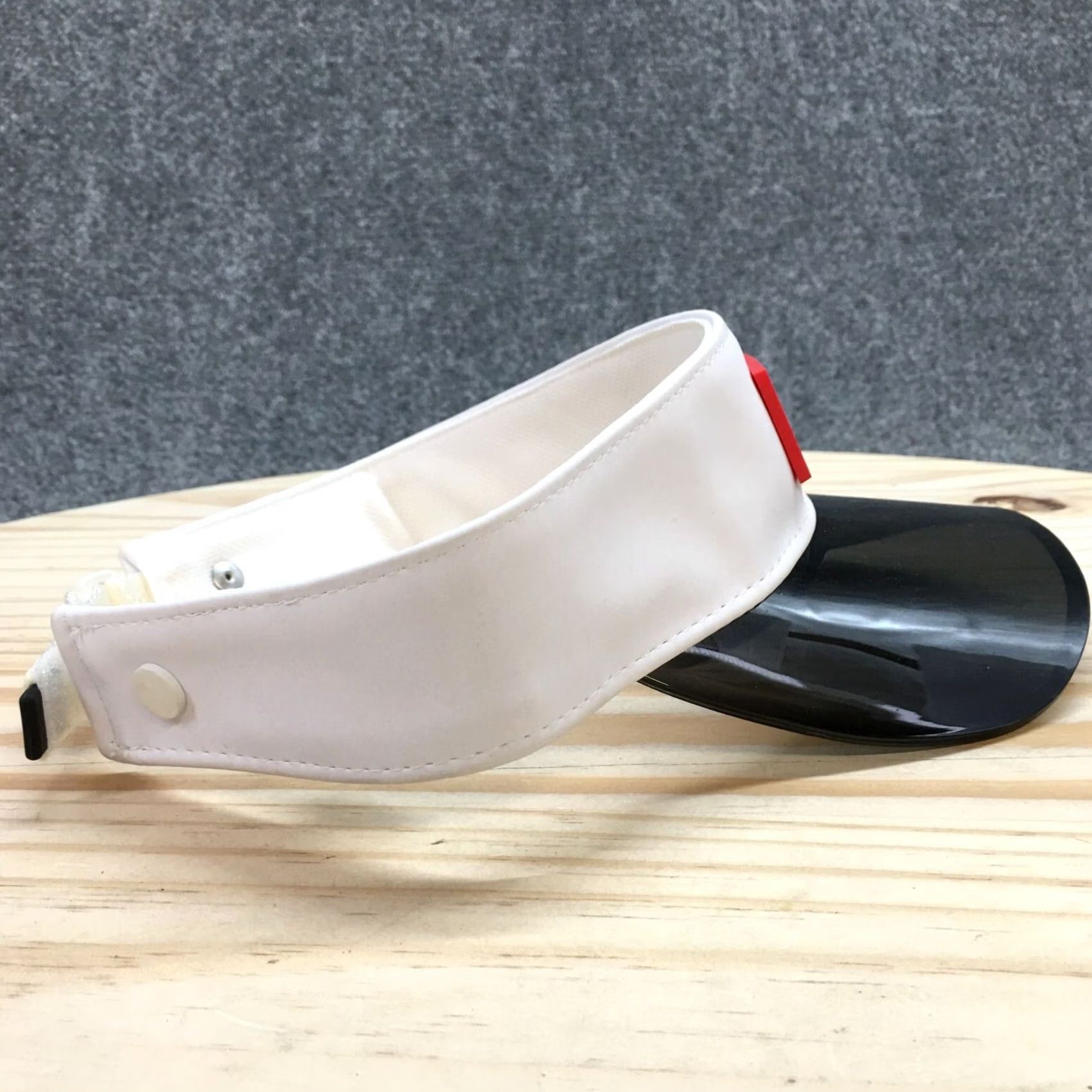Hunter Hunter Visor Hat Mens White Black One Size Adjustable Polyurethane Curved Brim Size ONE SIZE - 7 Thumbnail