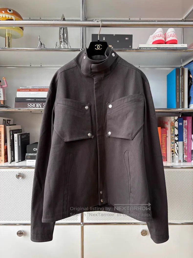 Kiko Kostadinov Kiko Kostadinov Gray stand collar embroidery logo work jac Size US M / EU 48-50 / 2 - 1 Thumbnail