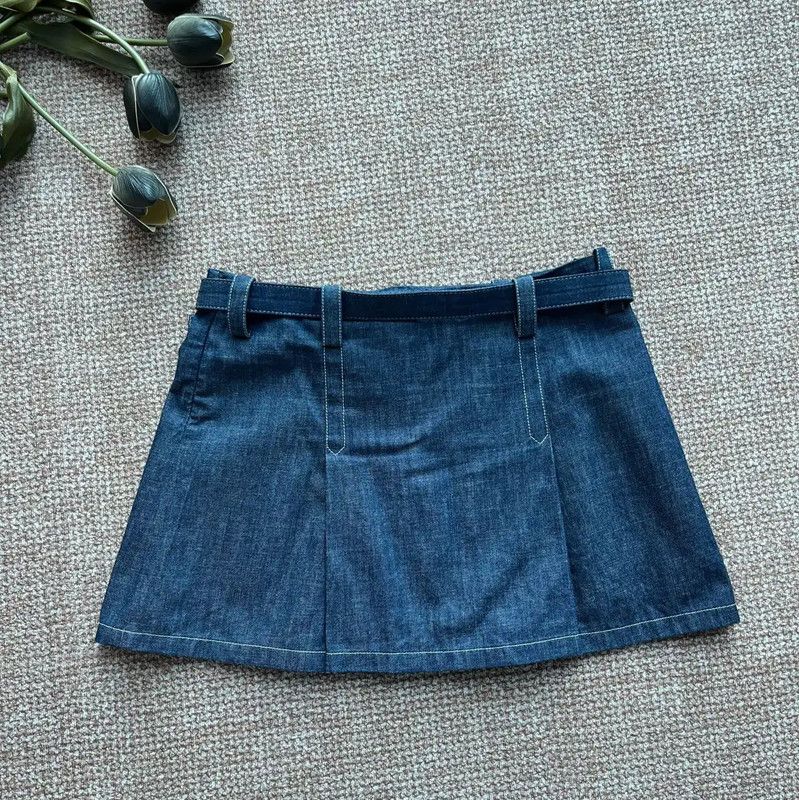 Miu Miu Miu Miu Blue Cotton Women's Shorts 0089 Size 23" - 1 Thumbnail
