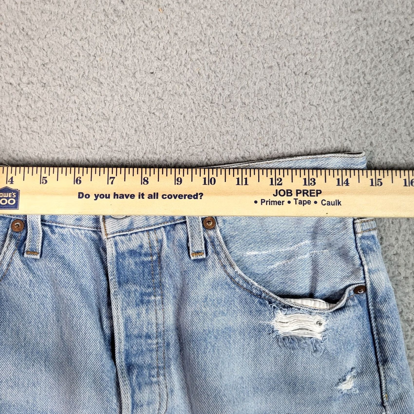 Levi's LEVI'S Women's Blue 100% Cotton Distressed Big E Casual Flat Front Short Size W27 Regular 27" Blue Size 27" / US 4 / IT 40 - 6 Thumbnail
