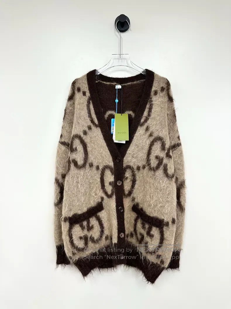Gucci Gucci Brown double G old flower full print logo Mohai wool Size XS / US 0-2 / IT 36-38 - 1 Thumbnail