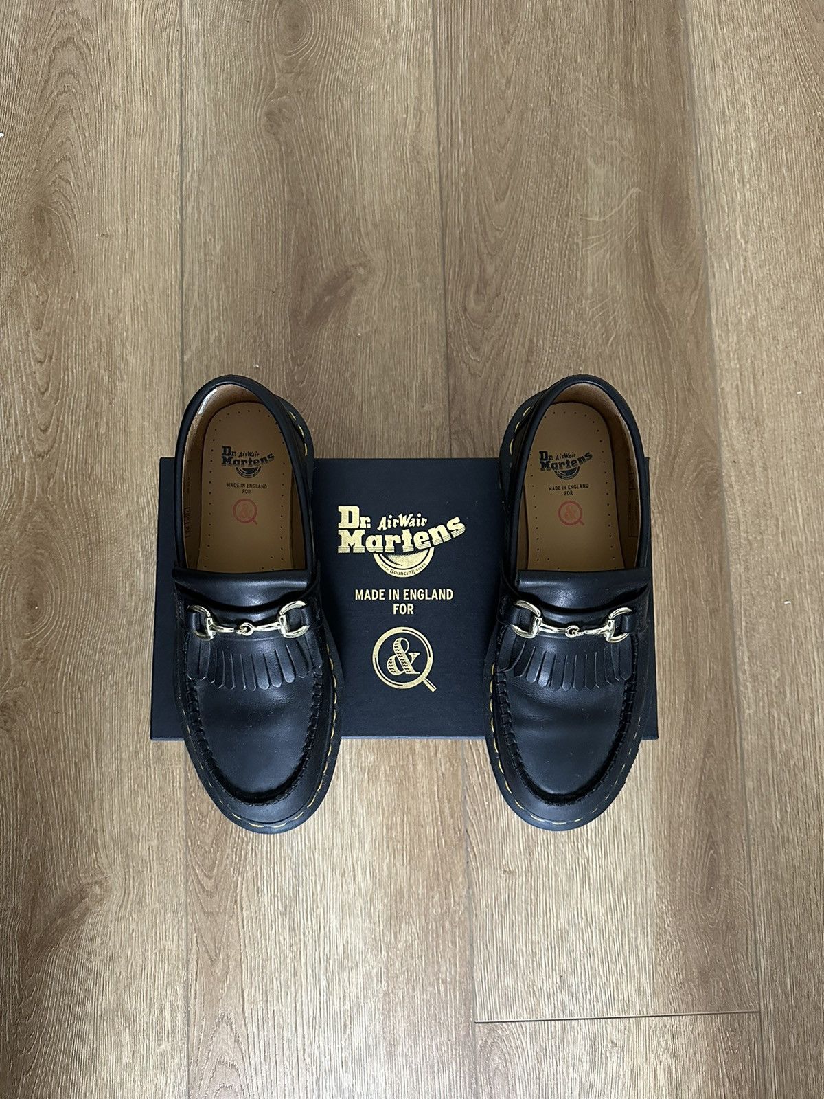 image of Dr Martens x United Arrows Snaffle Loafers Made In England in Black, Men's (Size 8)