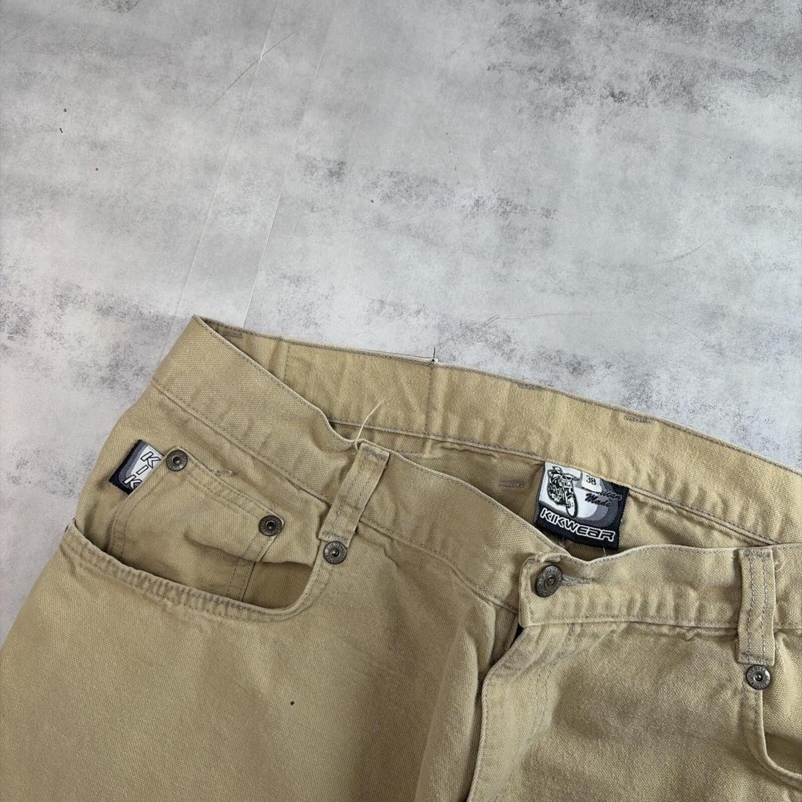 Other Y2K Beige Kikwear Grunge Baggy Skater Denim Jorts Size US 38 / EU 54 - 5 Thumbnail