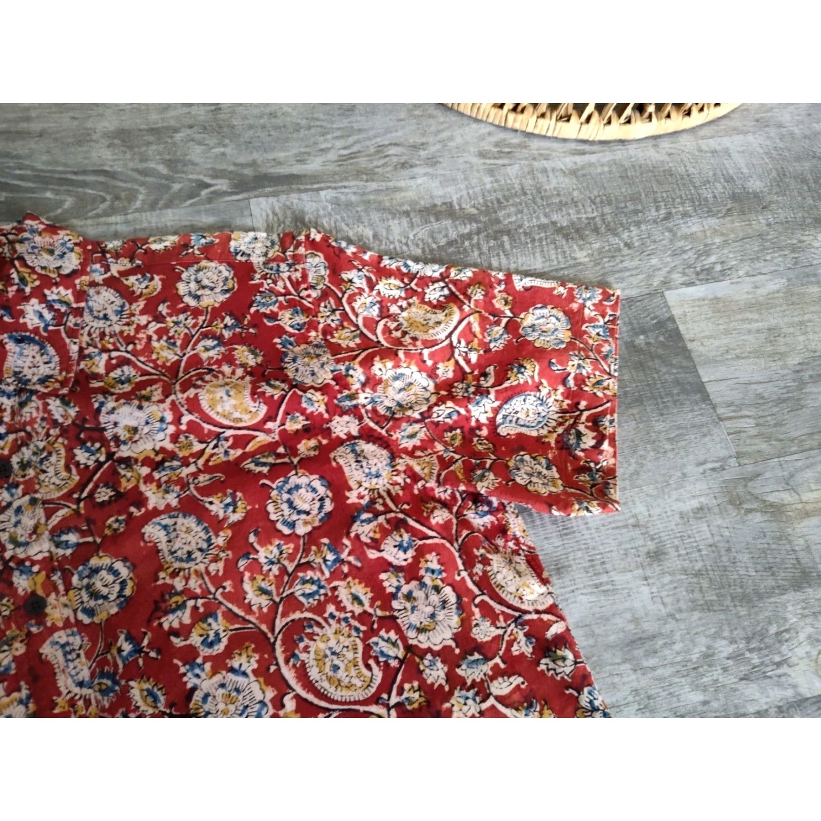 Ralph Lauren VINTAGE Ralph Lauren Polo Jeans Co Floral AOP Casual Beach Camp Button-Up Shirt Men Large Red Cotton 90s Hawaiian Size US L / EU 52-54 / 3 - 6 Thumbnail