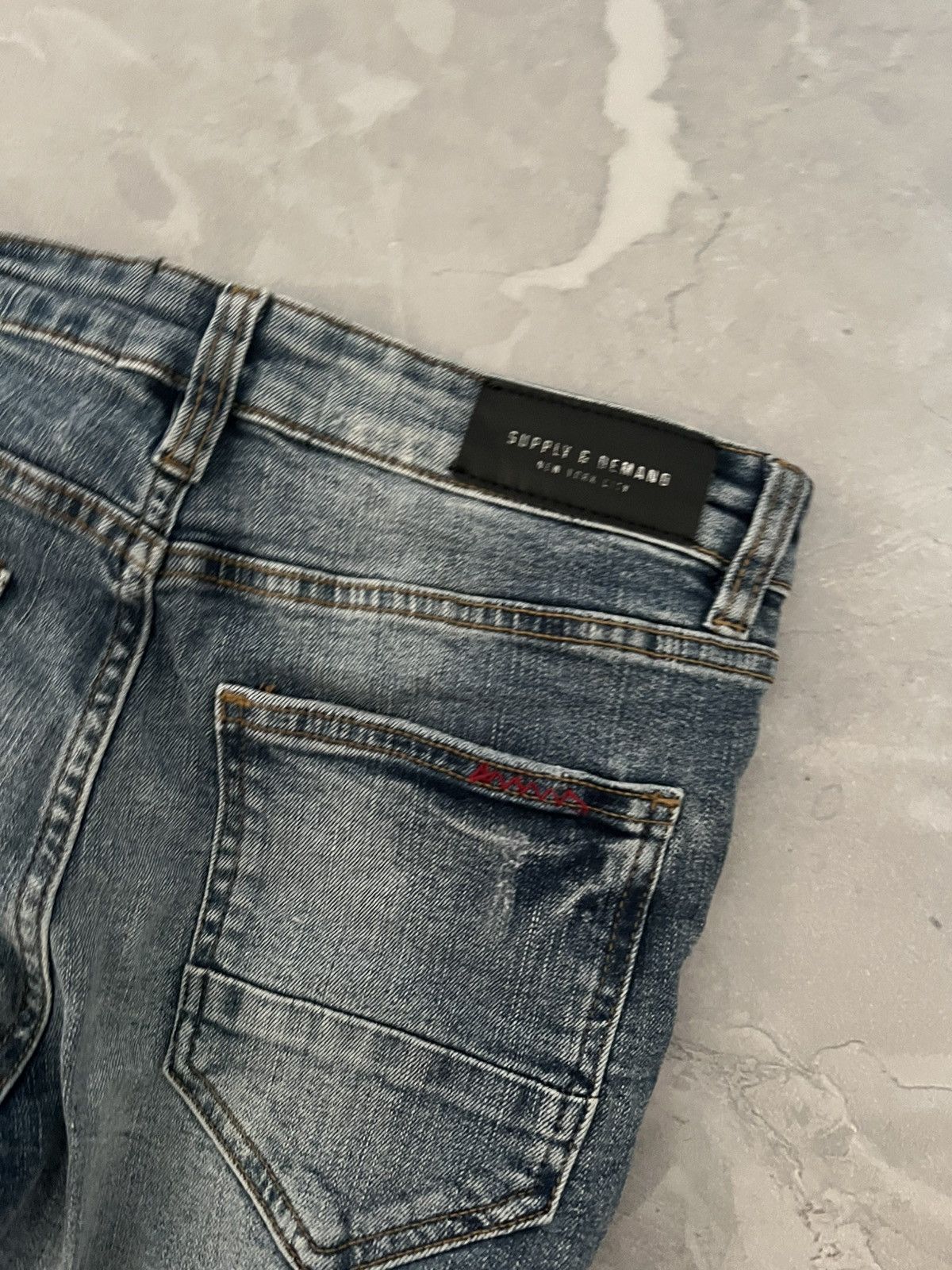 Japanese Brand Destroyed Underground Y2K Slim / Weathered Subversive 90s Size US 30 / EU 46 - 6 Thumbnail