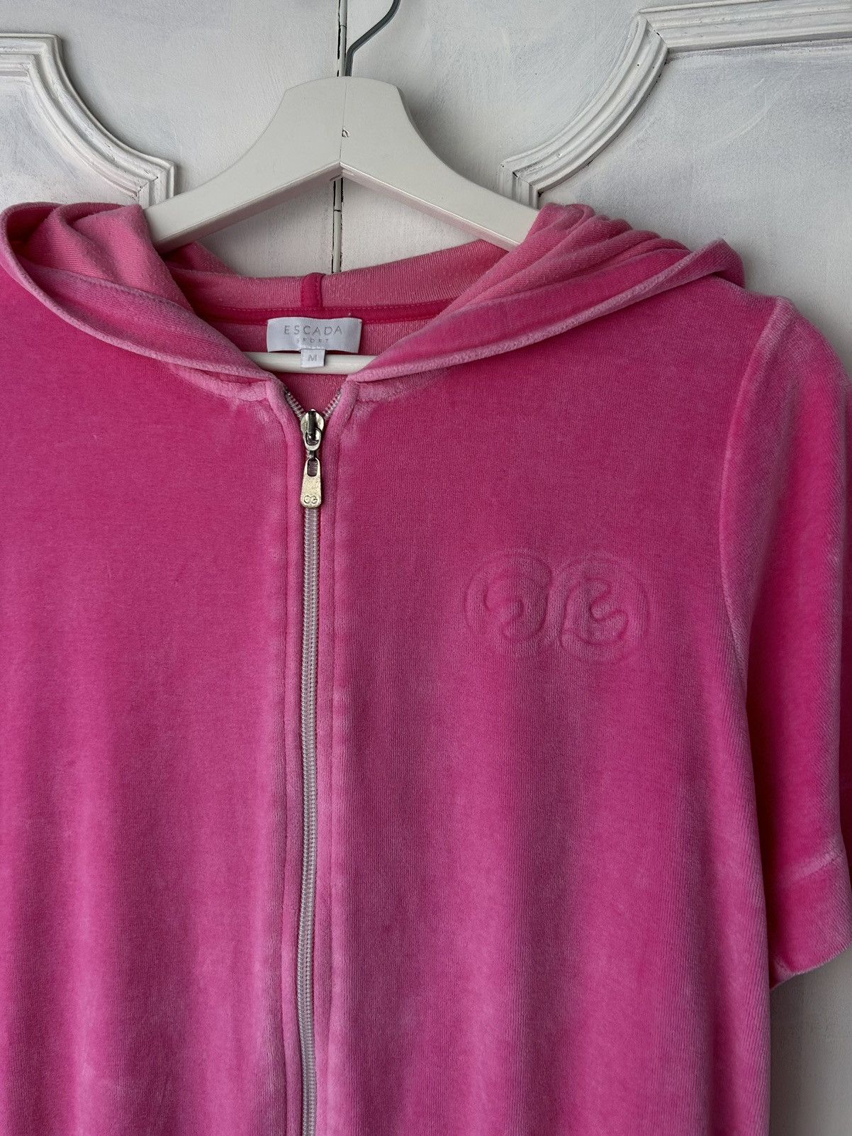 Escada Sport Escada Pink Velour Hoodie Size M / US 6-8 / IT 42-44 - 3 Thumbnail