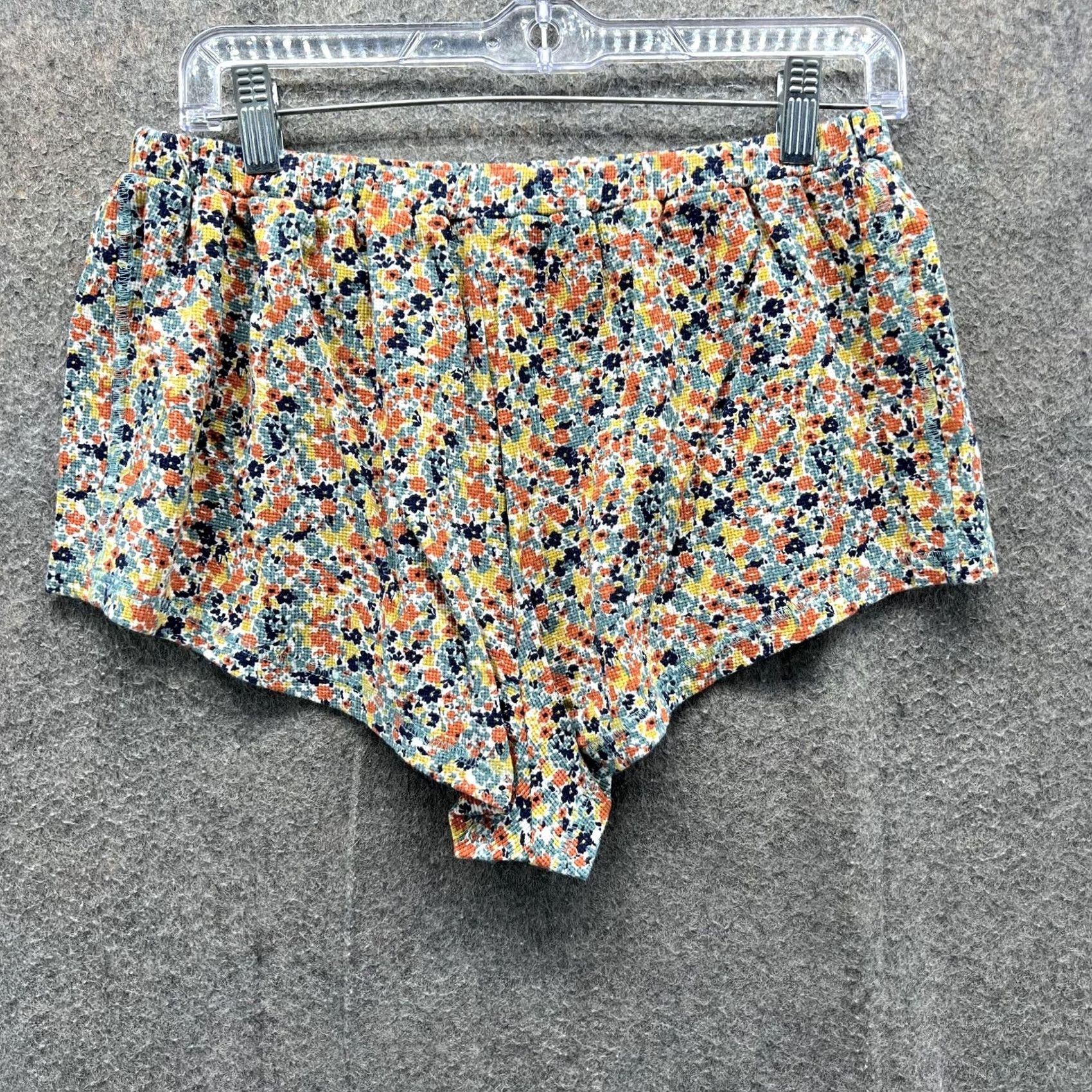 Anthropologie Anthropologie Shorts Womens Medium Multicolor Floral Knit Thermal Lounge Sleep Size 32" / US 10 / IT 46 - 2 Thumbnail