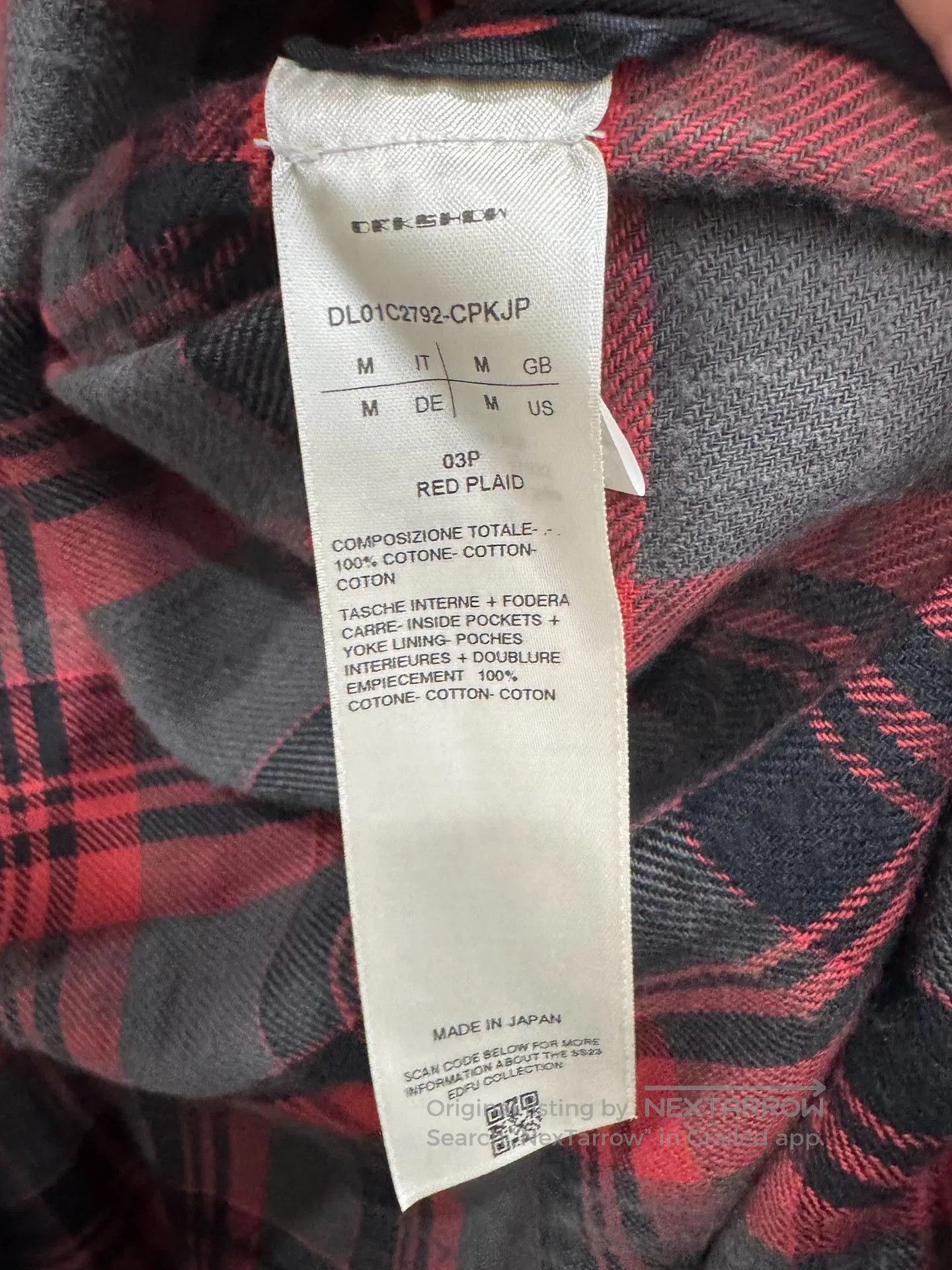 Rick Owens Drkshdw Rick Owens Drkshdw Distressed Plaid Shirt. Size US M / EU 48-50 / 2 - 7 Thumbnail
