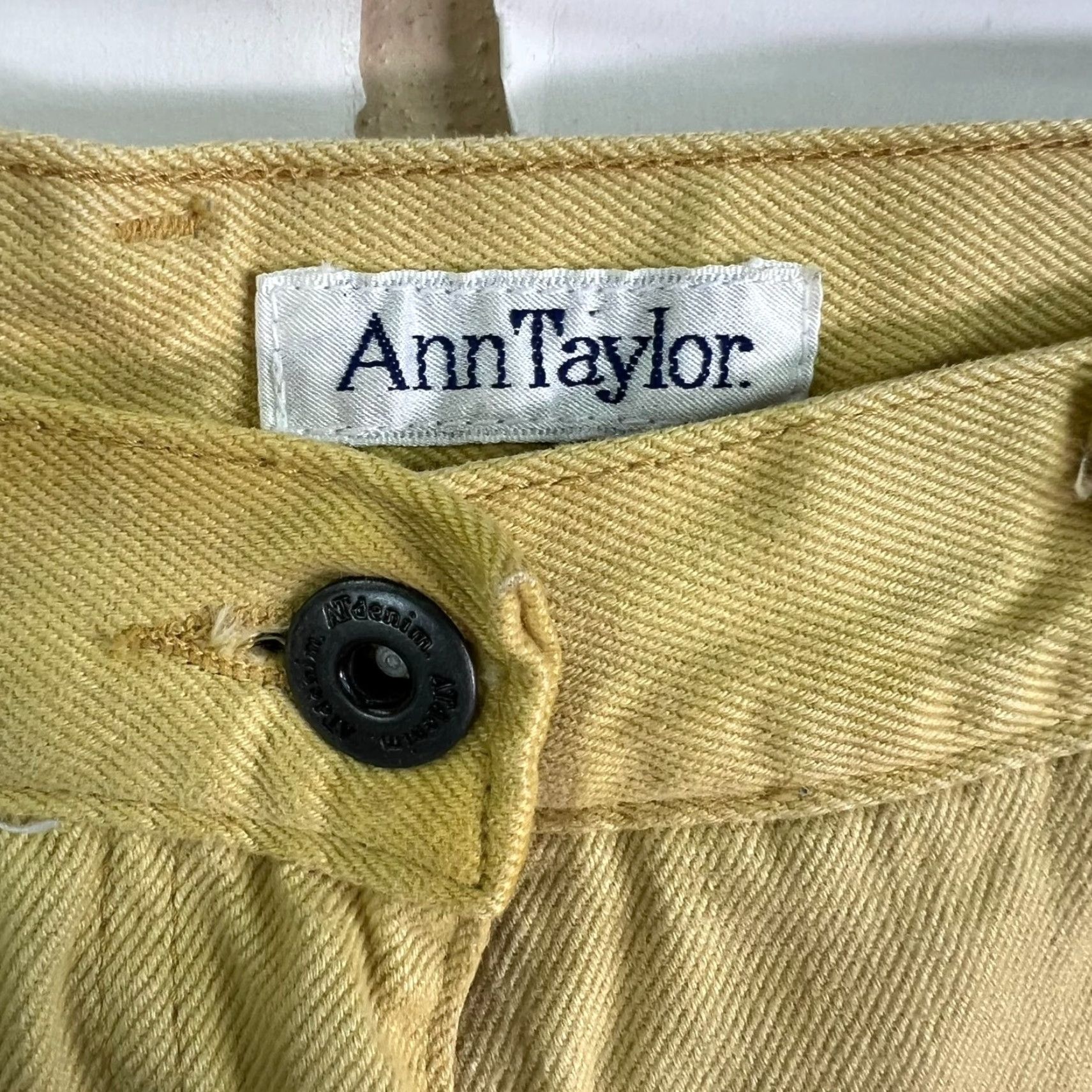 Ann Taylor VINTAGE Ann Taylor Jeans Women Size 10 Yellow Denim High Rise Tapered 90s Womens Size 32" / US 10 / IT 46 - 5 Thumbnail