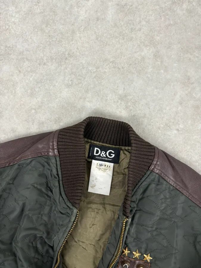 Dolce & Gabbana AW2001 Dolce & Gabbana Quilted Olive Hybrid Leather Bomber Jacket Size US M / EU 48-50 / 2 - 8 Thumbnail
