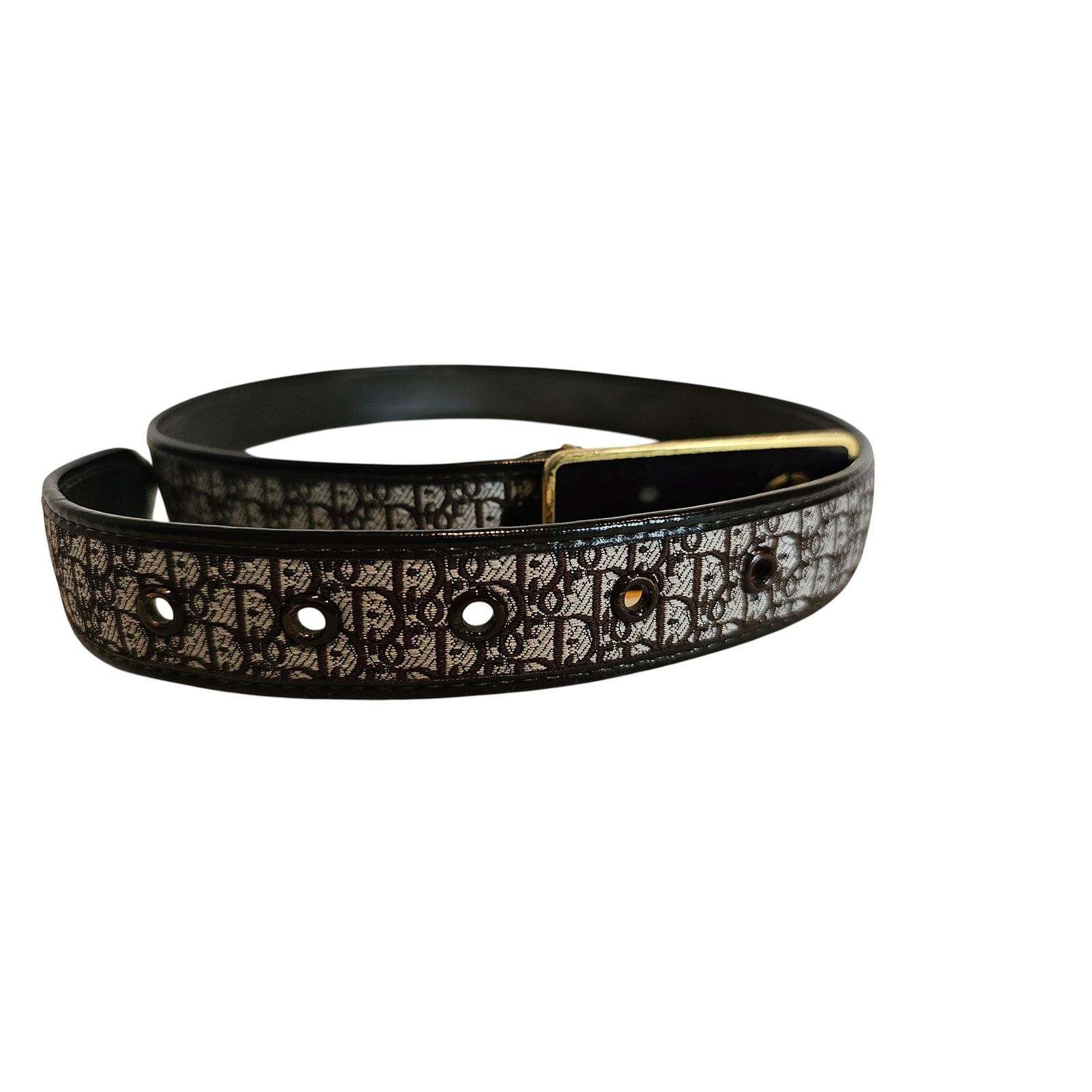 Dior Christian Dior Vintage Women's Belt in Brown Leather/Canvas Size ONE SIZE - 5 Thumbnail
