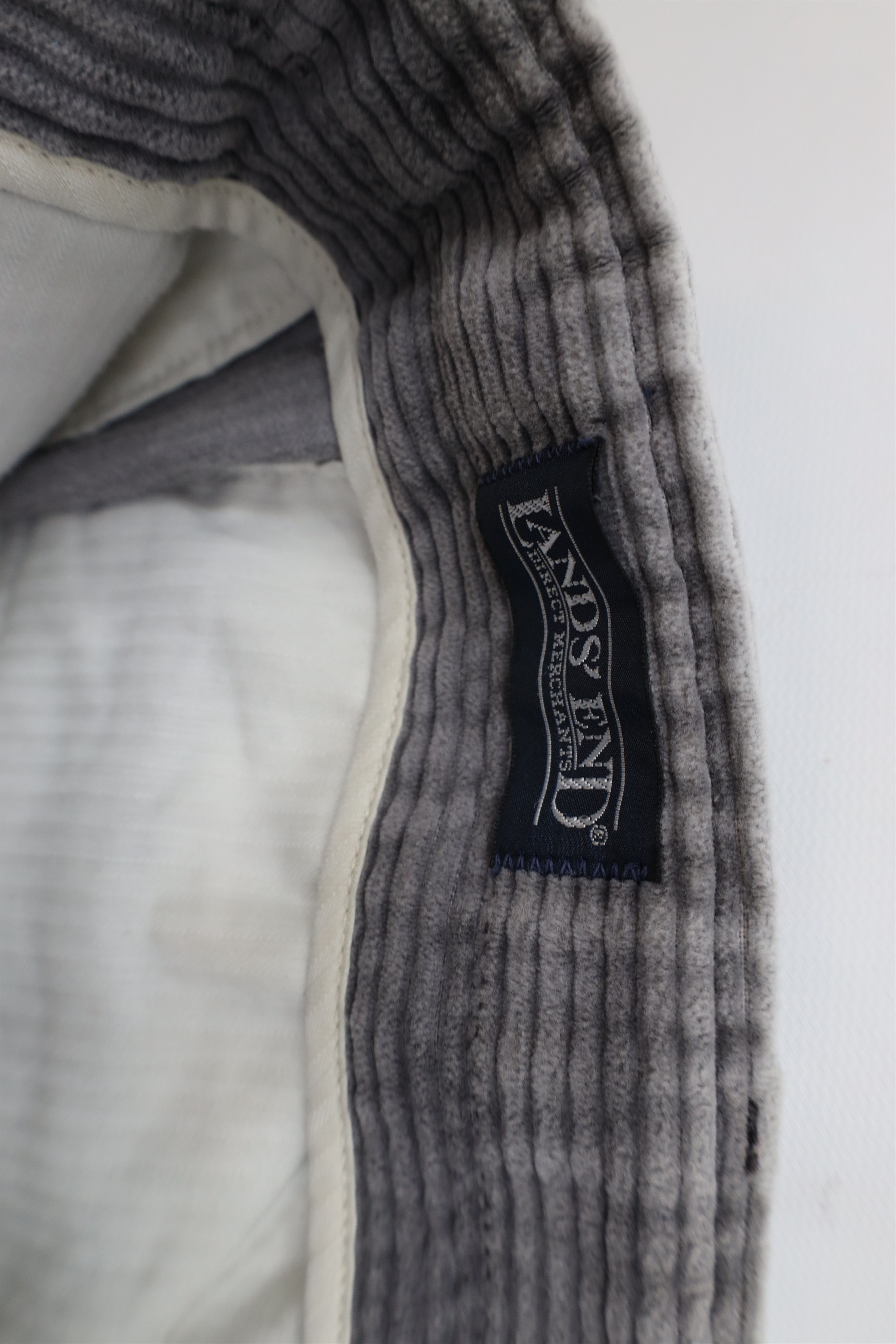 Lands' End × Vintage Vintage 70s Lands End Heavy Wide Leg Corduroy Pants Gray USA Size US 38 / EU 54 - 10 Thumbnail