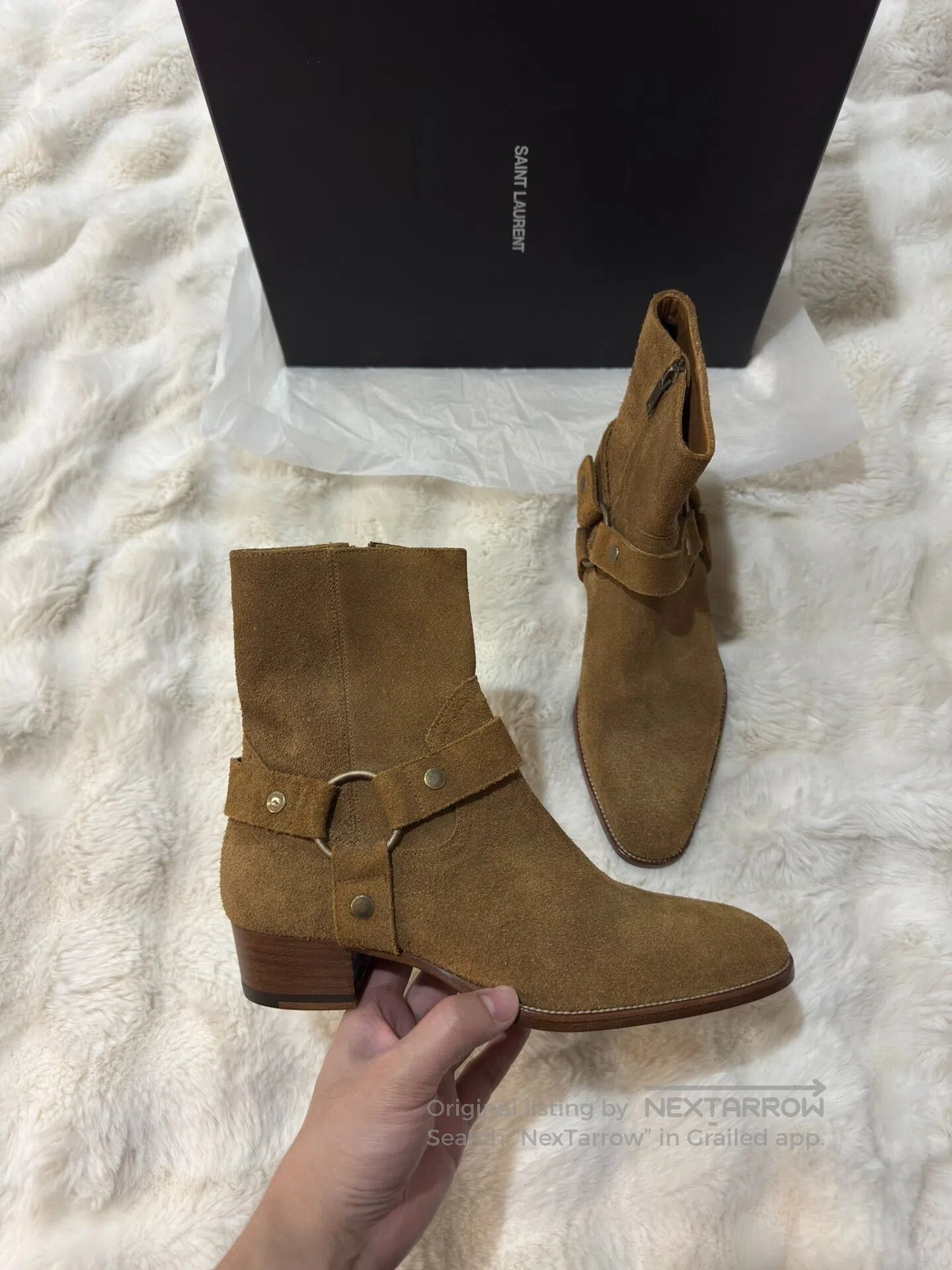 Saint Laurent Paris Saint Laurent Paris Suede Ankle Chelsea Boots| Size US 6 / EU 39 - 1 Thumbnail