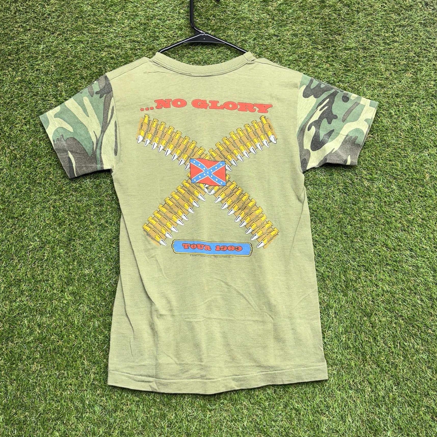 Vintage VINTAGE Molly Hatchet Shirt Mens Small 80s Southern Rock Concert Tee Green Graphic Double-Sided Size US S / EU 44-46 / 1 - 2 Thumbnail