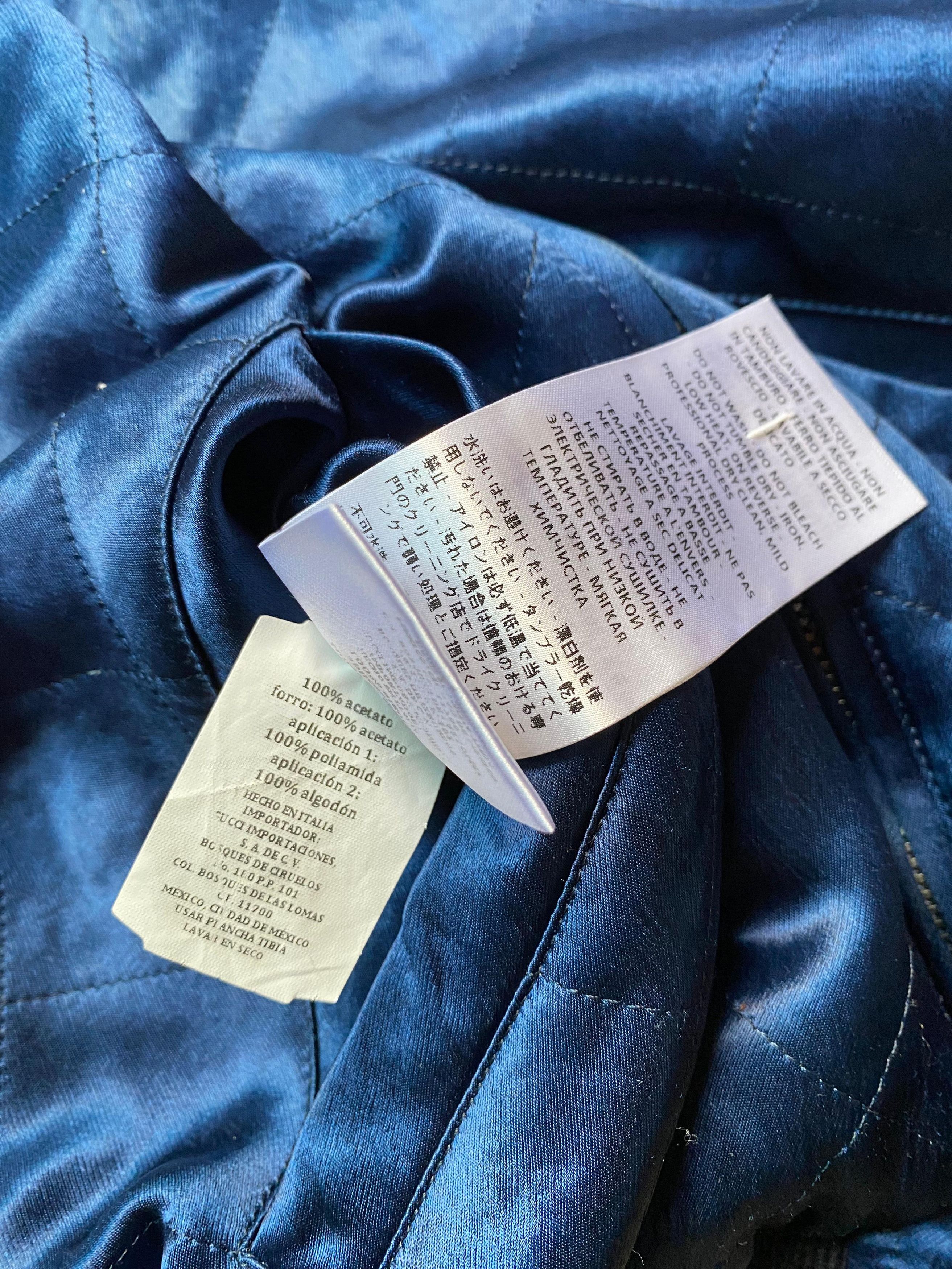 Gucci Gucci Reversible Blue and Red Satin Bomber Jacket Size US M / EU 48-50 / 2 - 7 Thumbnail