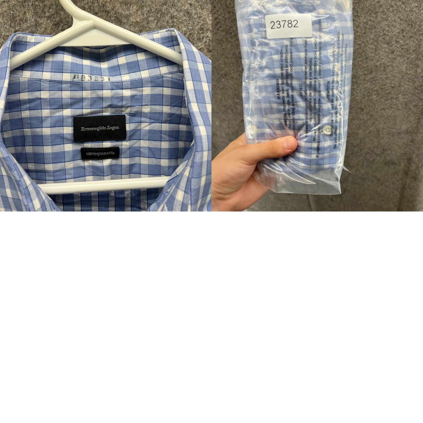 Ermenegildo Zegna VINTAGE Ermenegildo Zegna Shirt Large Blue White Striped Button Down Cento Quaranta Collared Button-Up Mens Regular Size US L / EU 52-54 / 3 - 9 Thumbnail