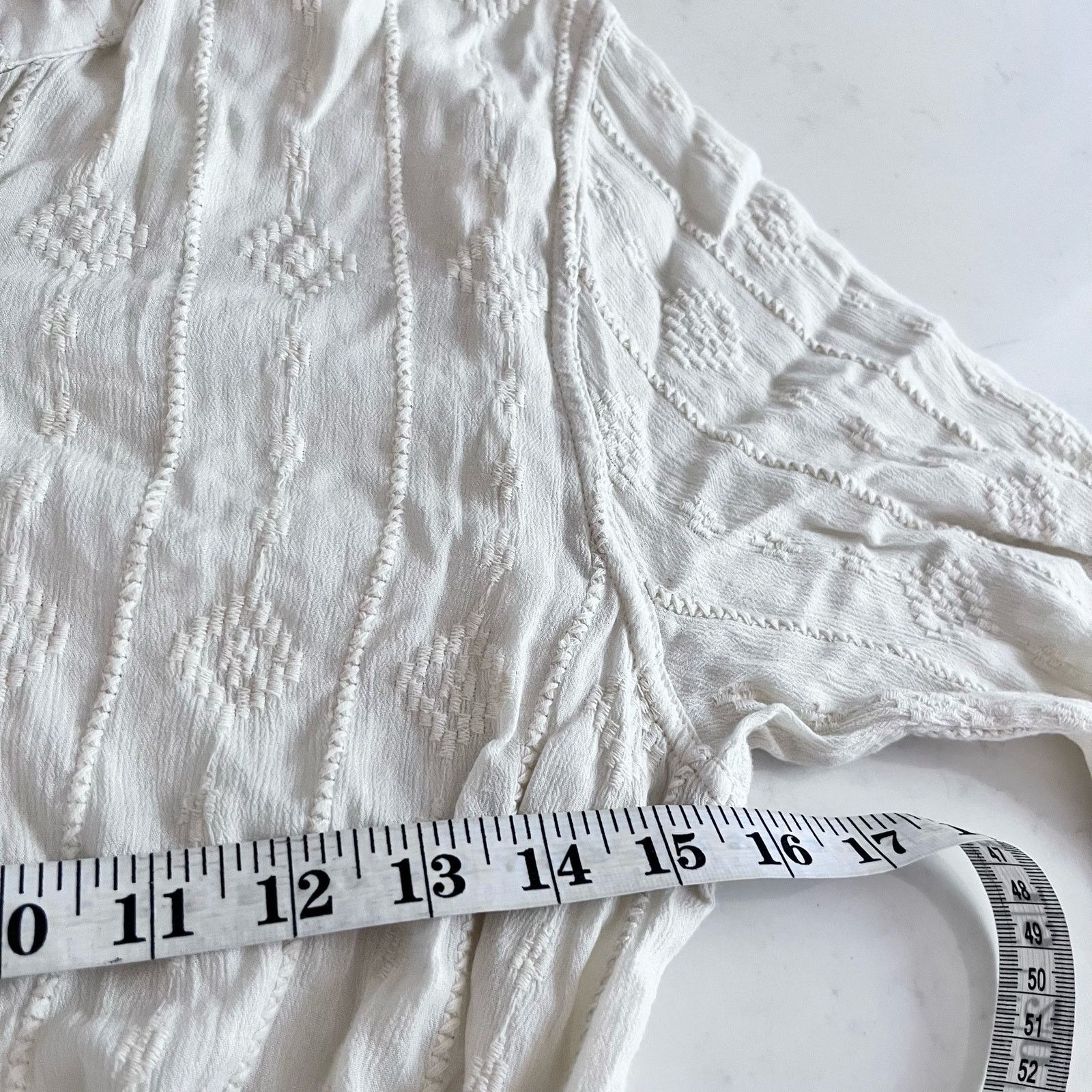 Free People Free People Diamond Head Embroidered Midi Dress Raw Linen Size XS / US 0-2 / IT 36-38 - 9 Thumbnail