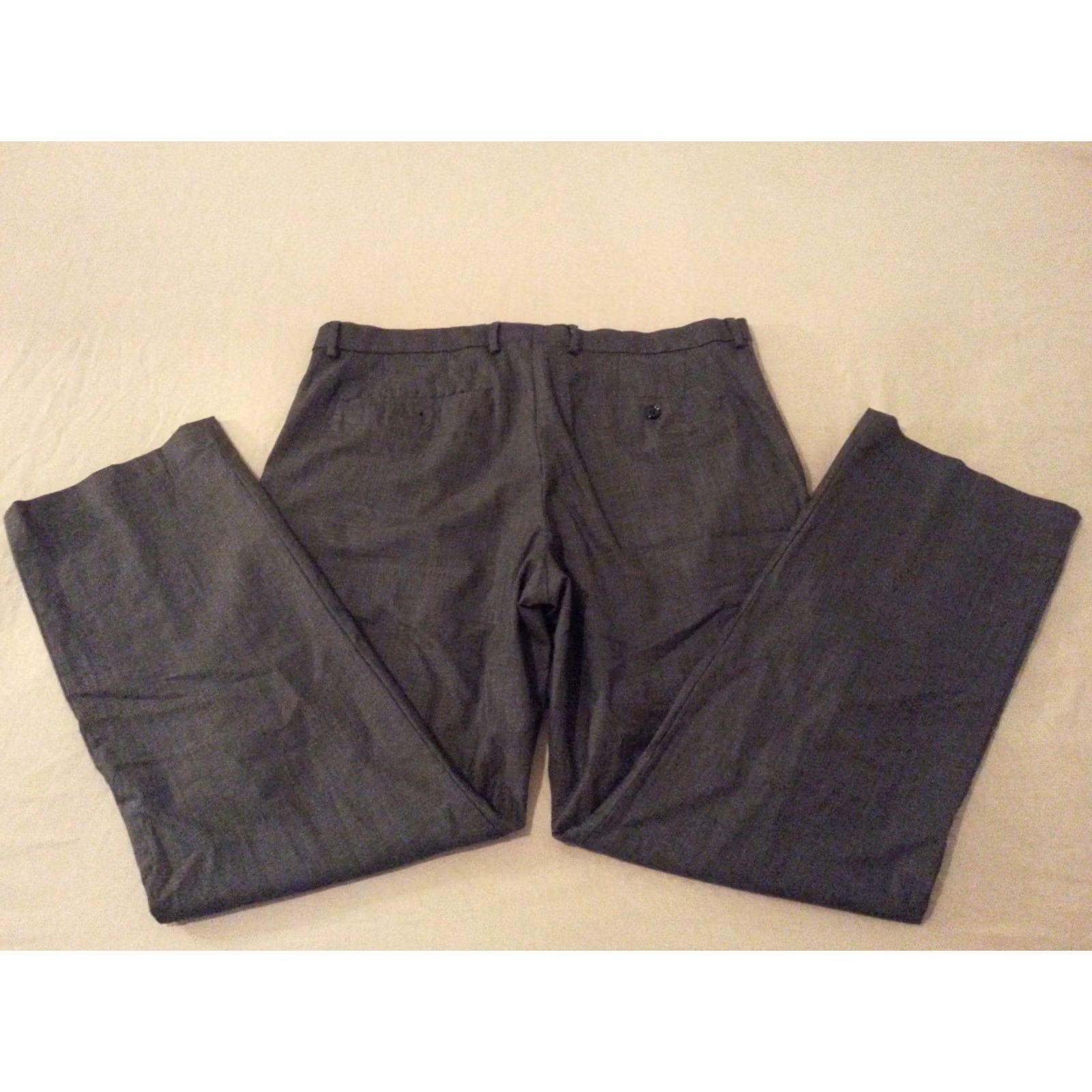 Express Express Dress Mens 36 Gray Khaki Pants 36x30 Slack Chino Trouser Size US 36 / EU 52 - 2 Thumbnail