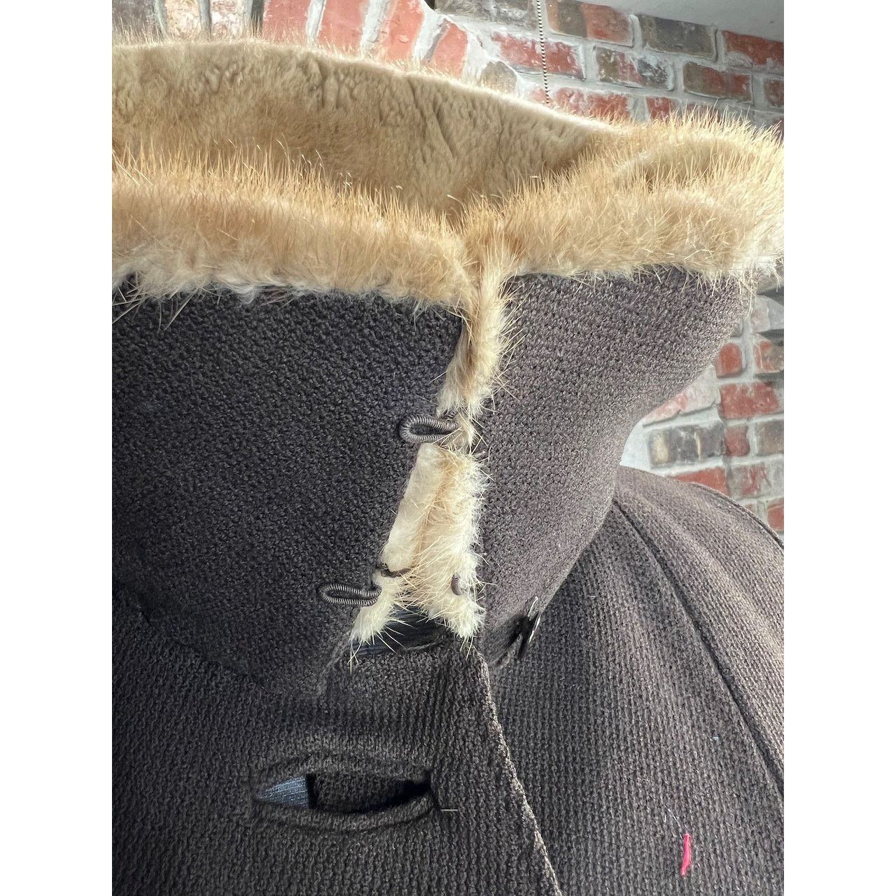 Vintage swing coat brown fur collar vintage 1960s brown tan Size L / US 10 / IT 46 - 11 Thumbnail