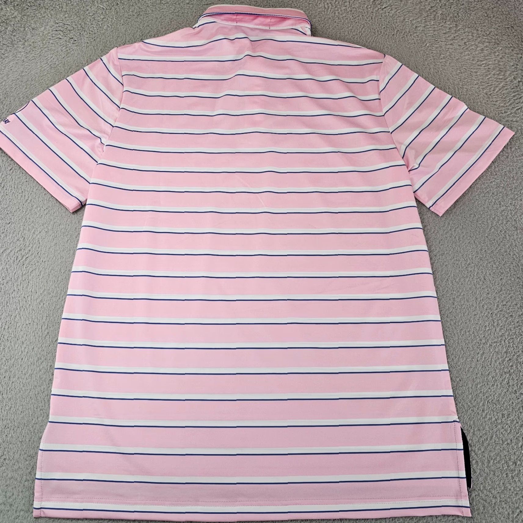 RLX Ralph Lauren RLX Ralph Lauren Polo Shirt Mens Medium Pink Striped Short Sleeve Golf Stretch Size US M / EU 48-50 / 2 - 4 Thumbnail
